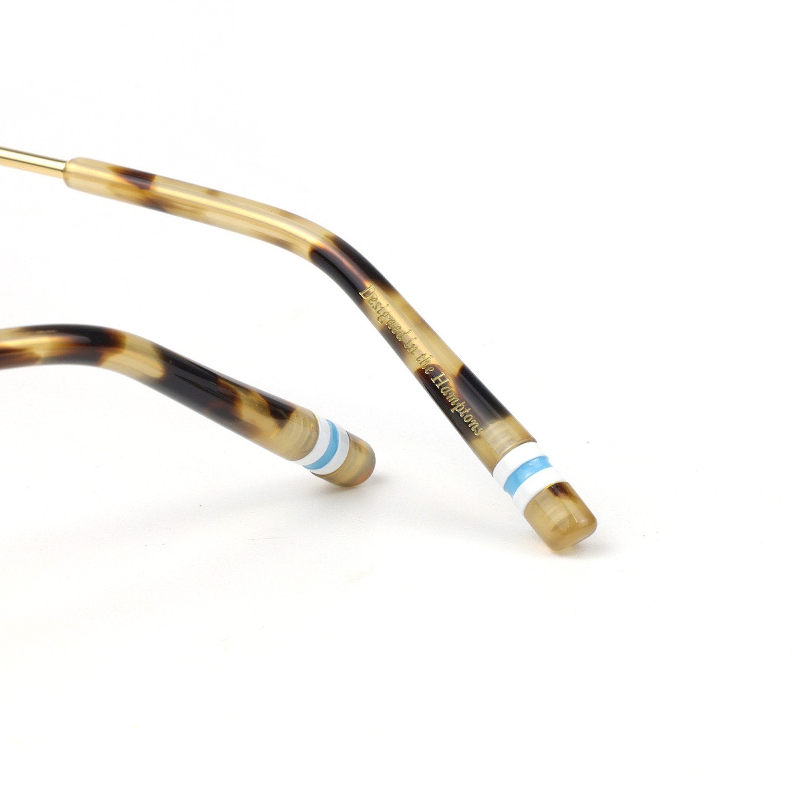 Pair of tortoiseshell eyeglasses on a white background