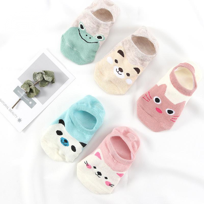 Women's Cartoon Socks – 5-Pack Low Cut Cotton Novelty Socks