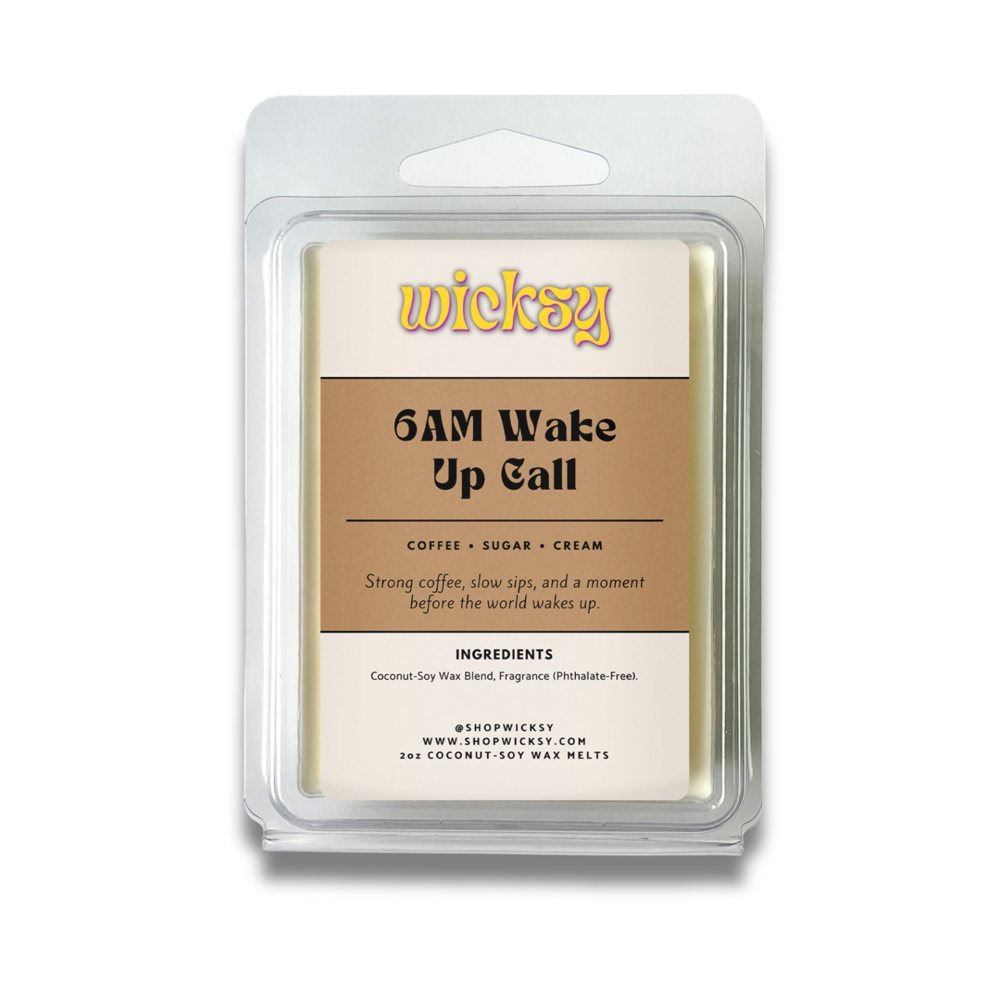 Wicksy 2oz Wax Melts | 60+ Scents | Flame-Free Coconut-Soy, Clean Fragrance