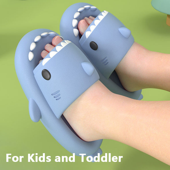 Kids Shark Slide Sandals | Lightweight Non-Slip Beach & Pool Slippers