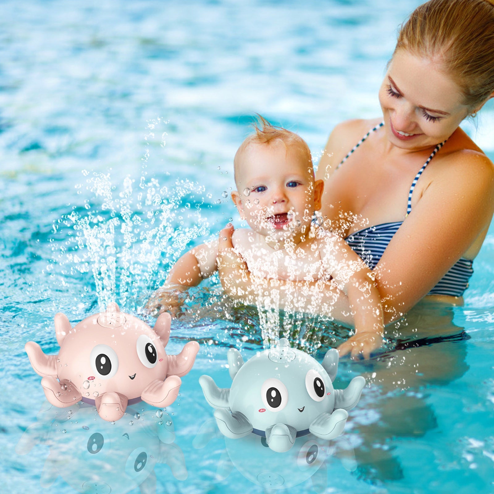 Light-Up Spray Octopus Bath Toy – Auto-Sensing Water Toy for Babies & Kids
