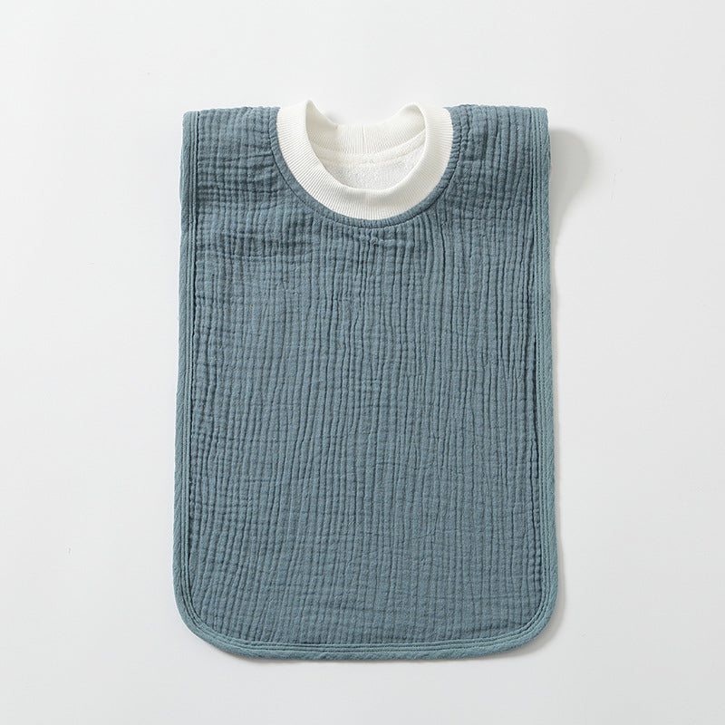 Pure Cotton Gauze Hooded Baby Bib | Waterproof | 0–1 Year | 11 Colors