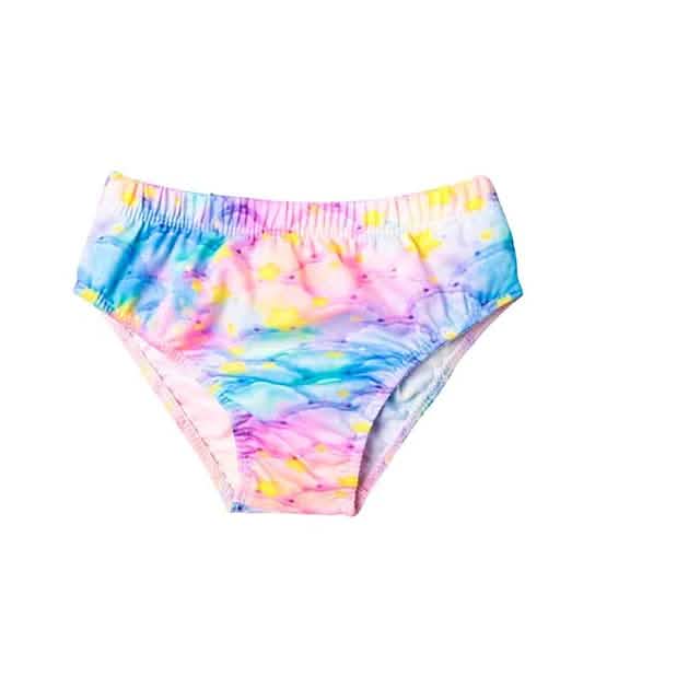 Mädchen 3-teiliges Meerjungfrauenflossen-Bikini-Schwimmanzug-Set – Alter 3–10