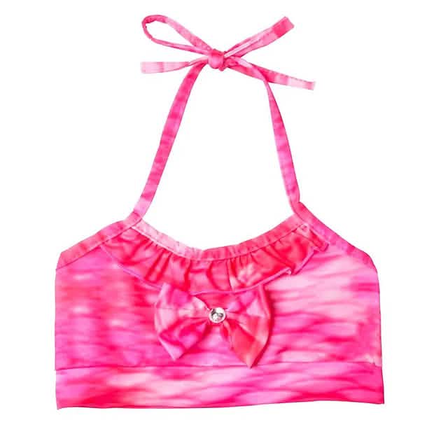 Mädchen 3-teiliges Meerjungfrauenflossen-Bikini-Schwimmanzug-Set – Alter 3–10