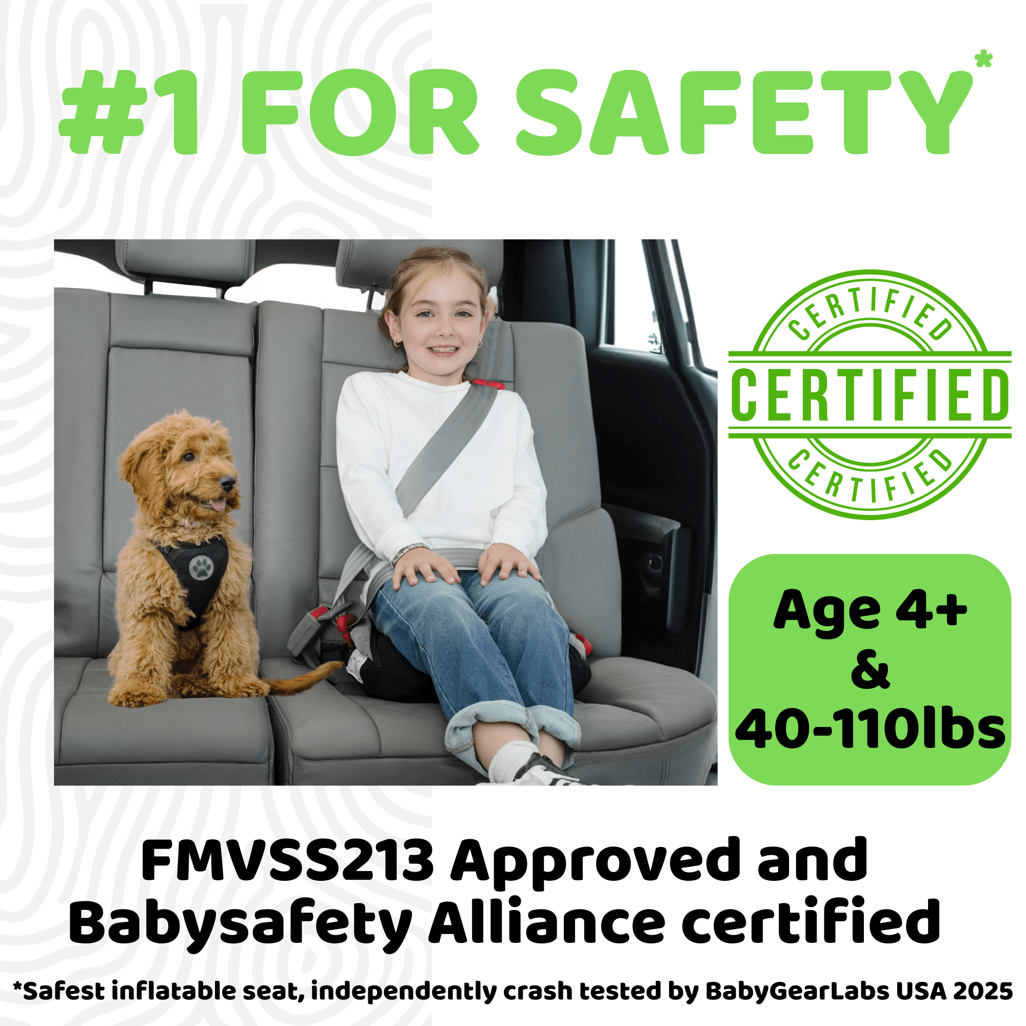 BubbleBum Inflatable Car Booster Seat – Ages 4–11 | Award-Winning Travel Booster