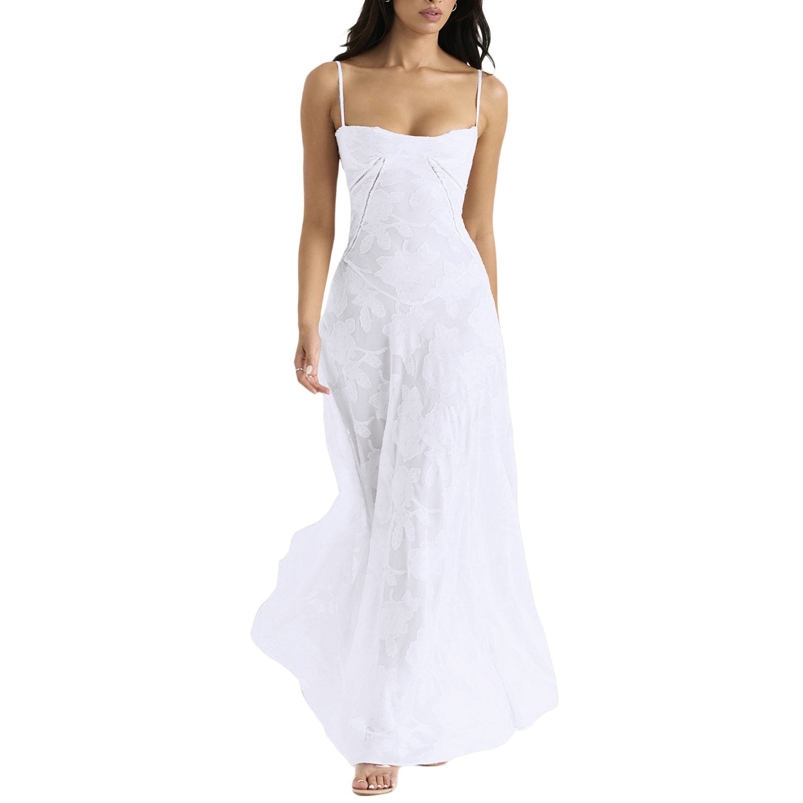 High-Waist A-Line Linen Dress | Elegant Summer Midi Dress for Women