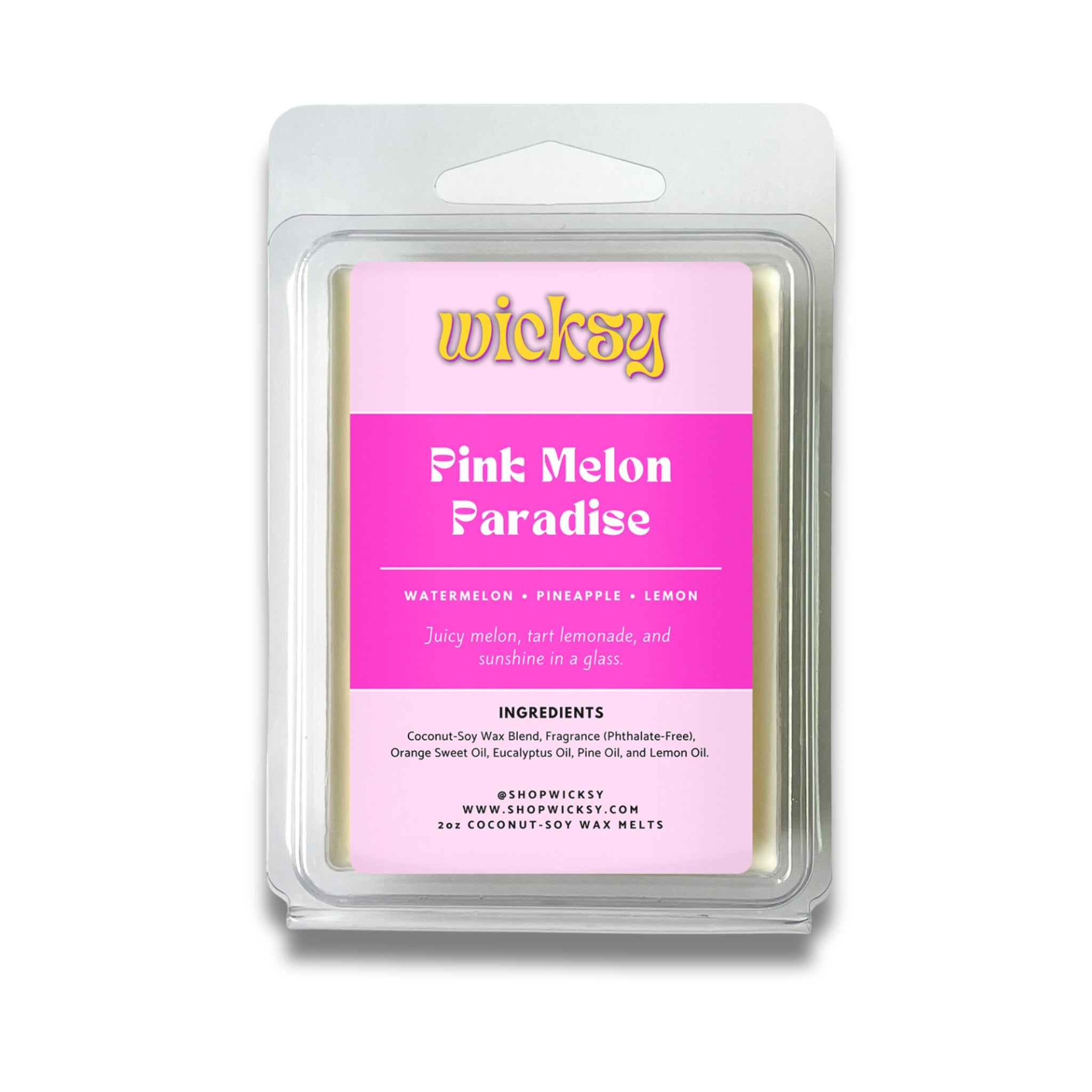 Wicksy 2oz Wax Melts | 60+ Scents | Flame-Free Coconut-Soy, Clean Fragrance