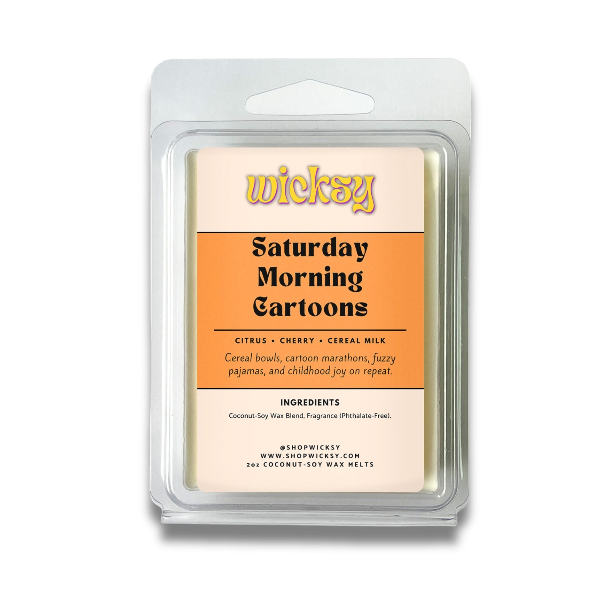 Wicksy 2oz Wax Melts | 60+ Scents | Flame-Free Coconut-Soy, Clean Fragrance