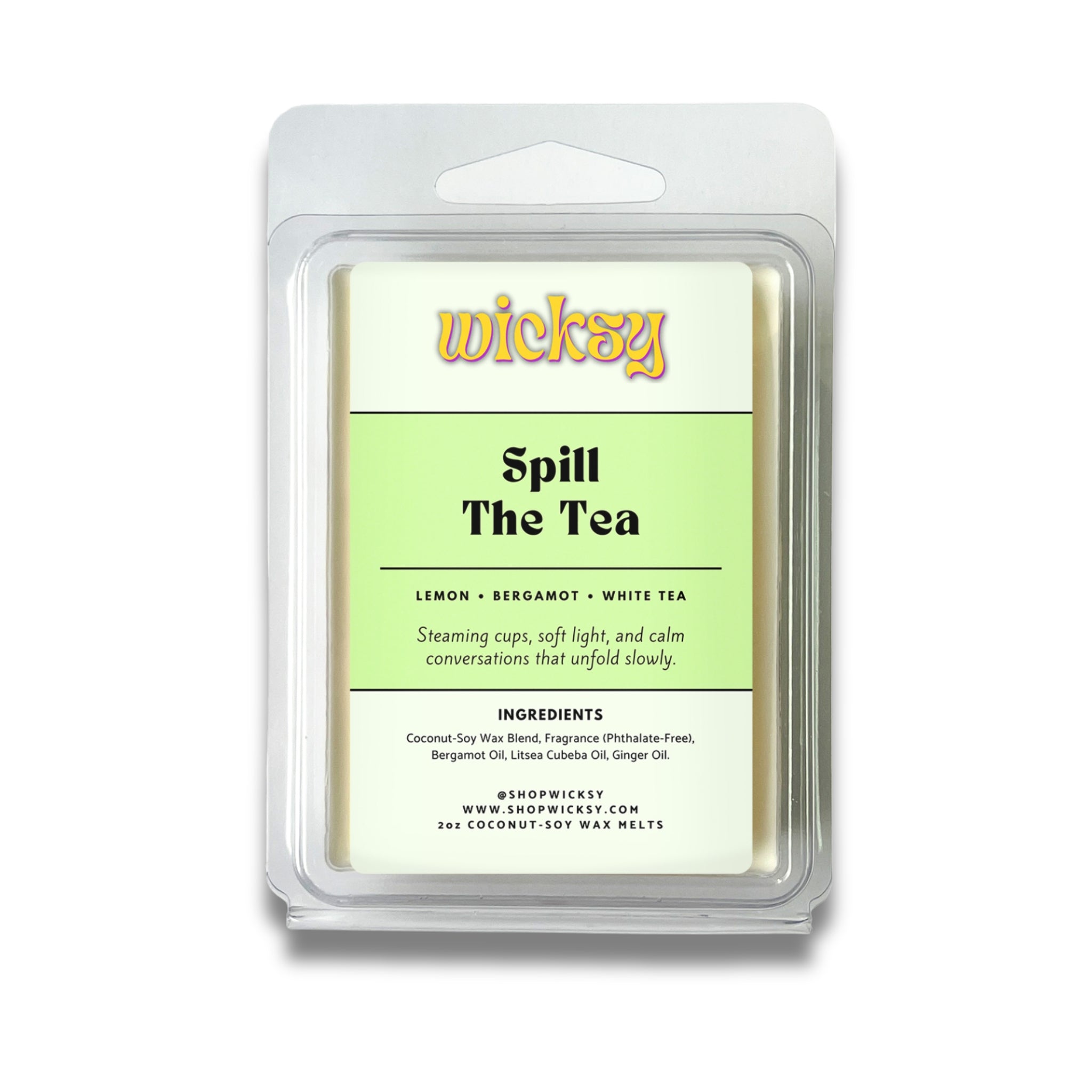 Wicksy 2oz Wax Melts | 60+ Scents | Flame-Free Coconut-Soy, Clean Fragrance