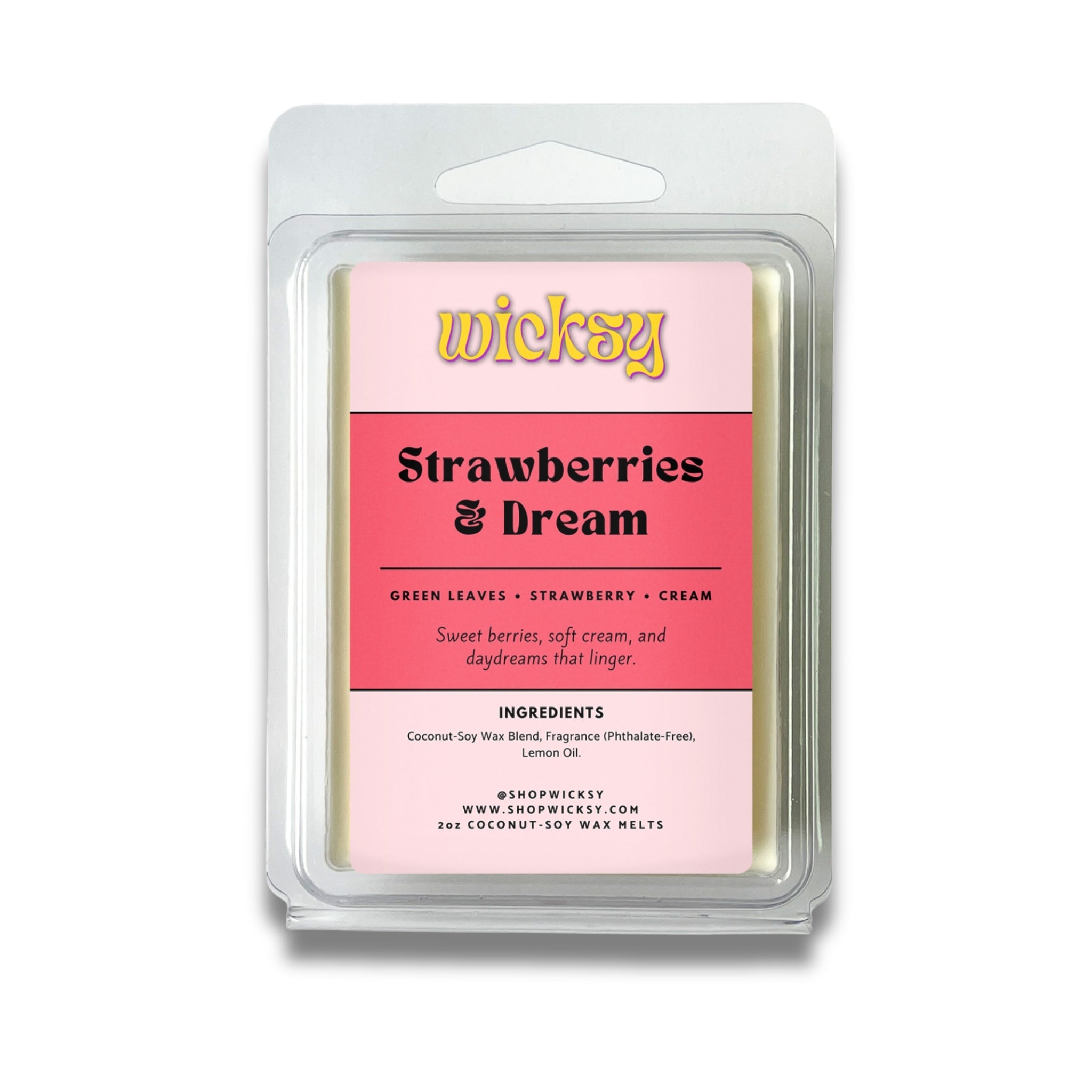 Wicksy 2oz Wax Melts | 60+ Scents | Flame-Free Coconut-Soy, Clean Fragrance