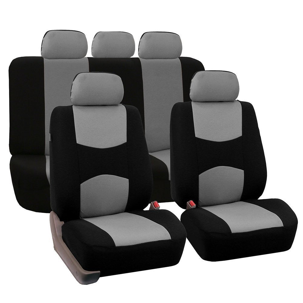 Universal Car Seat Covers Full Set | Bird's Eye Fabric | 8 Colors | 4-Seat