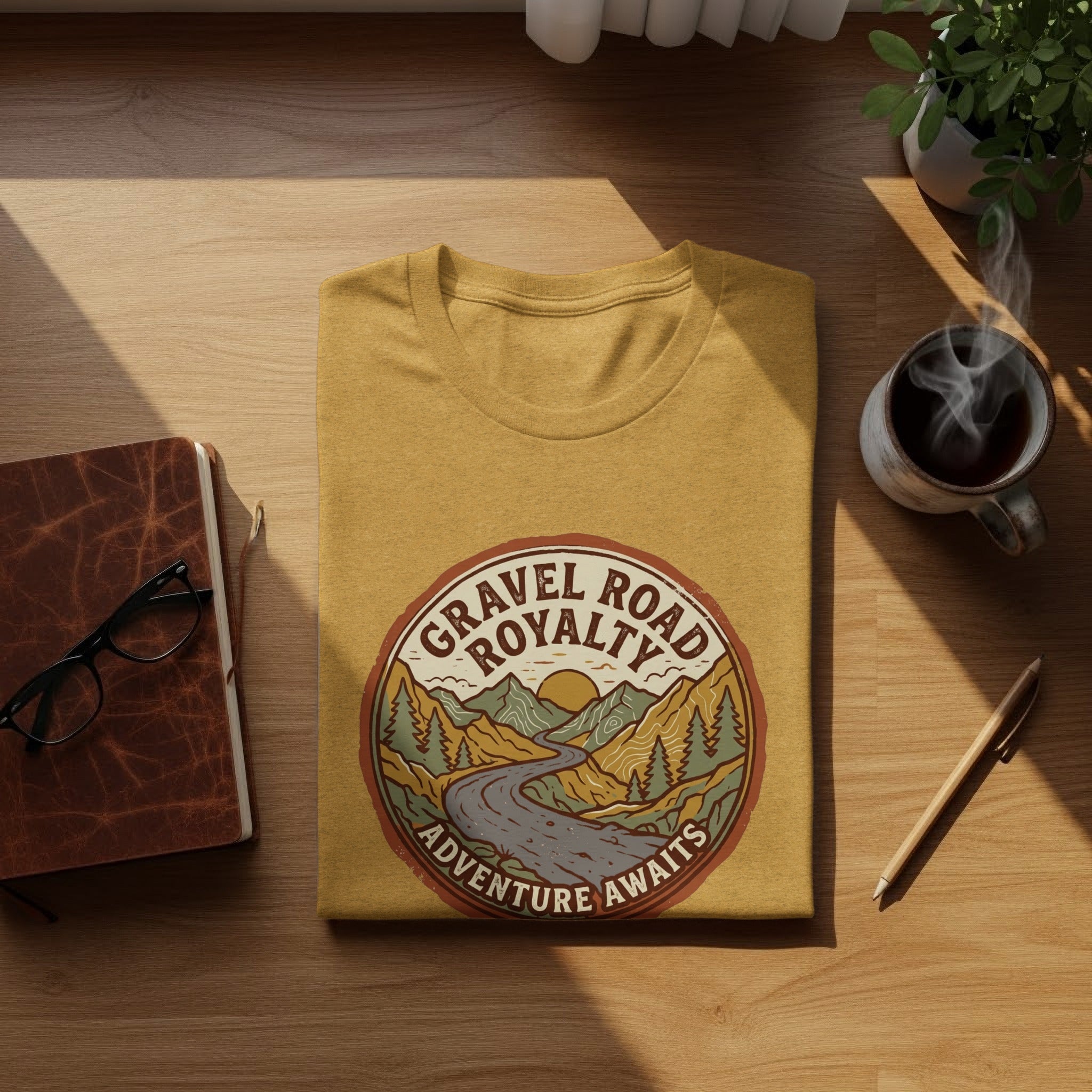 Gravel Road Royalty – Vintage Adventure Graphic T-Shirt