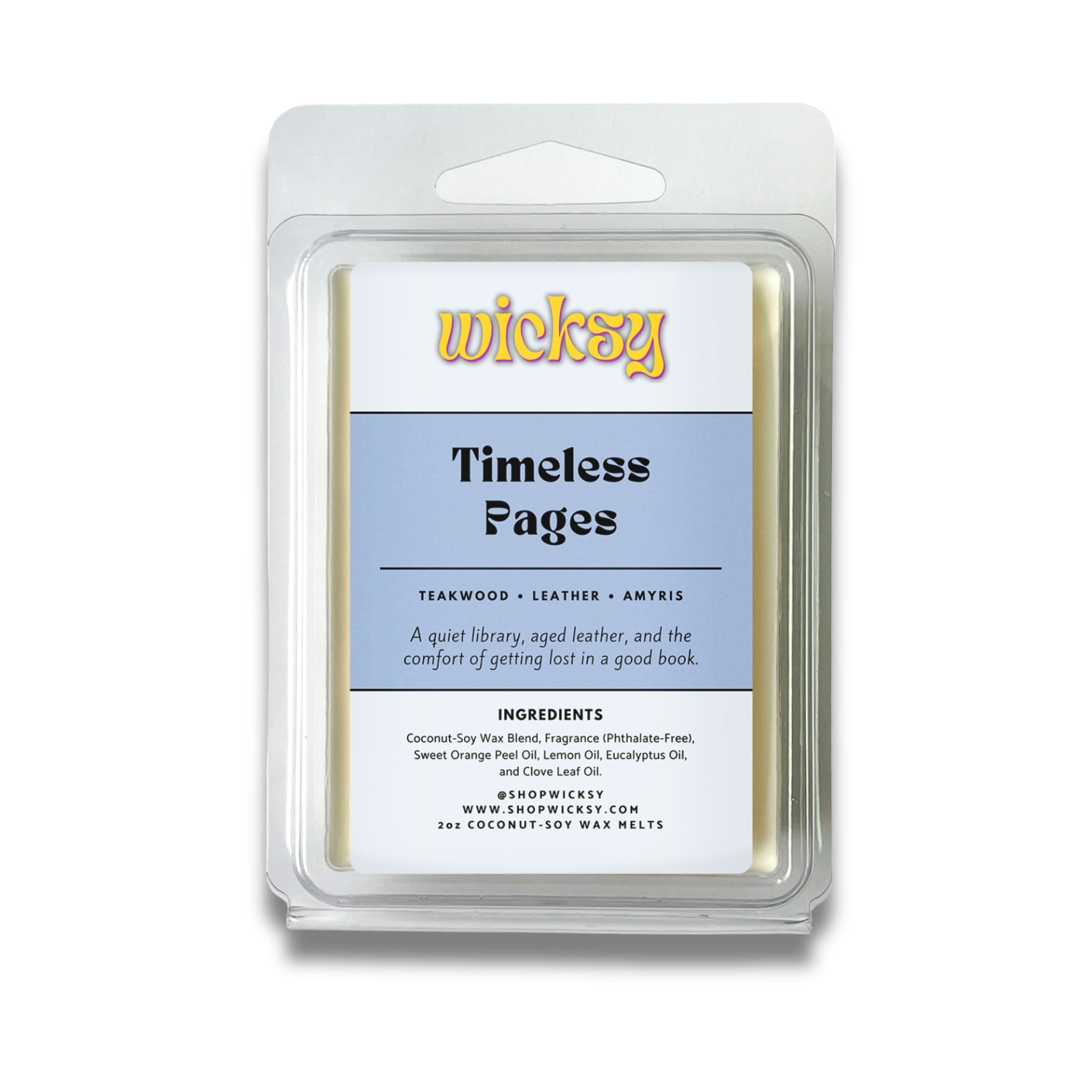 Wicksy 2oz Wax Melts | 60+ Scents | Flame-Free Coconut-Soy, Clean Fragrance