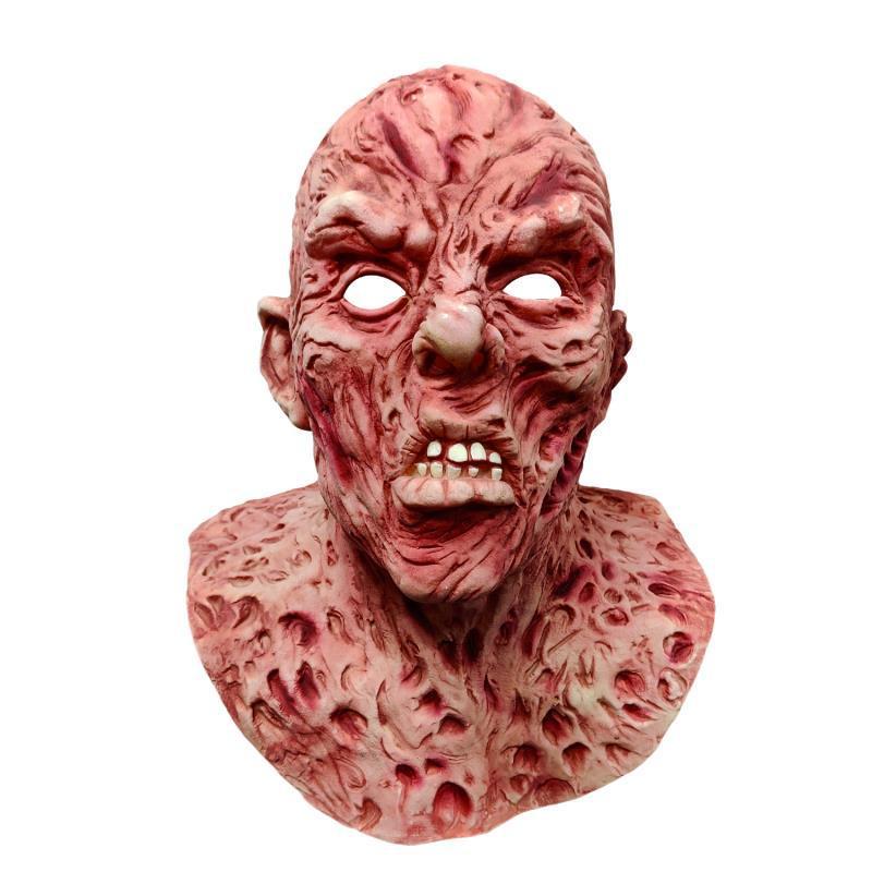 Horror-themed mask with detailed texture on a white background
