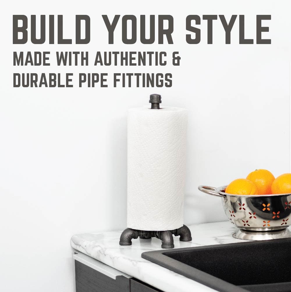 PIPE DECOR Industrial Farmhouse Paper Towel Holder DIY Kit