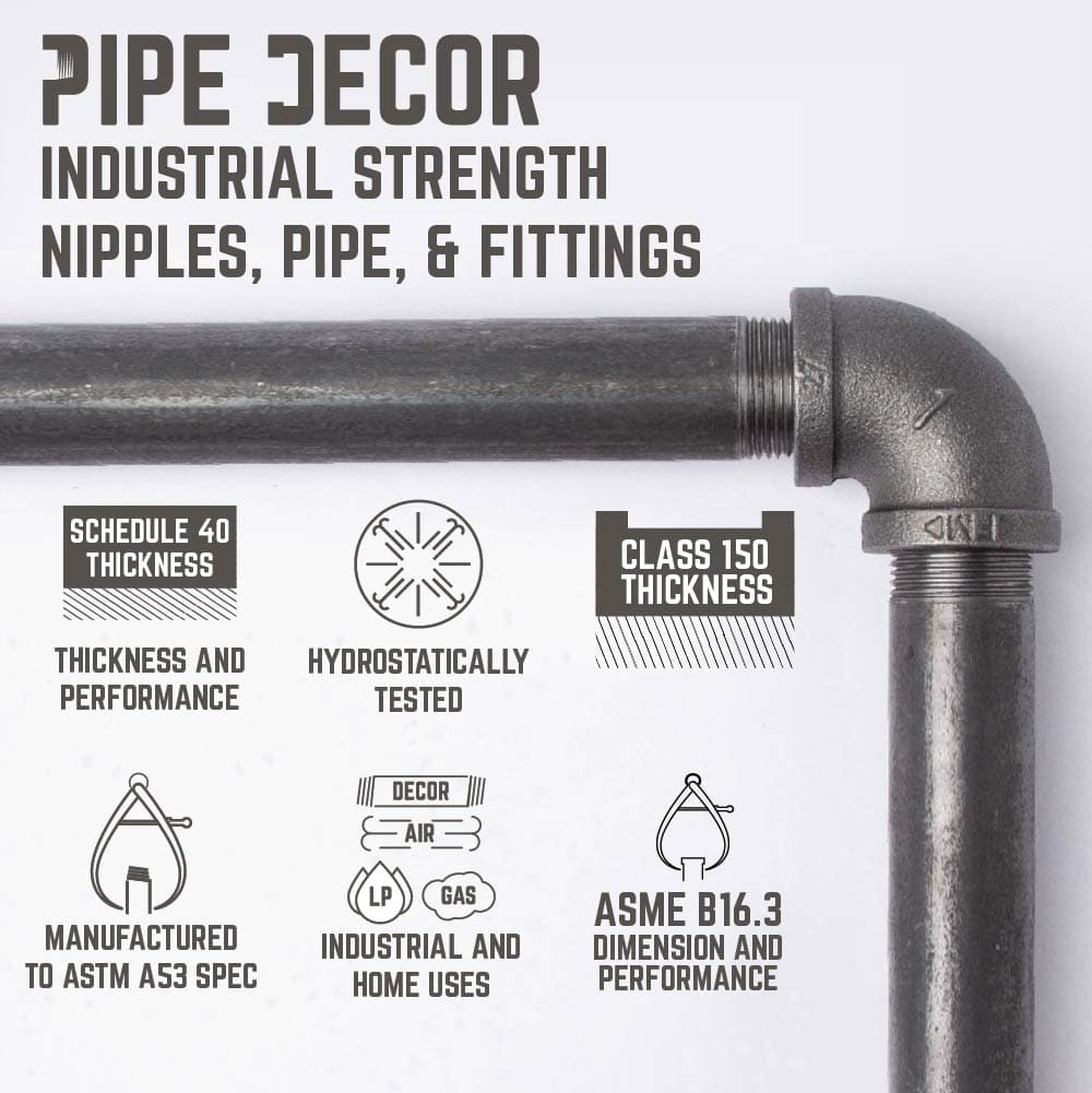 PIPE DECOR Industrial Farmhouse Paper Towel Holder DIY Kit