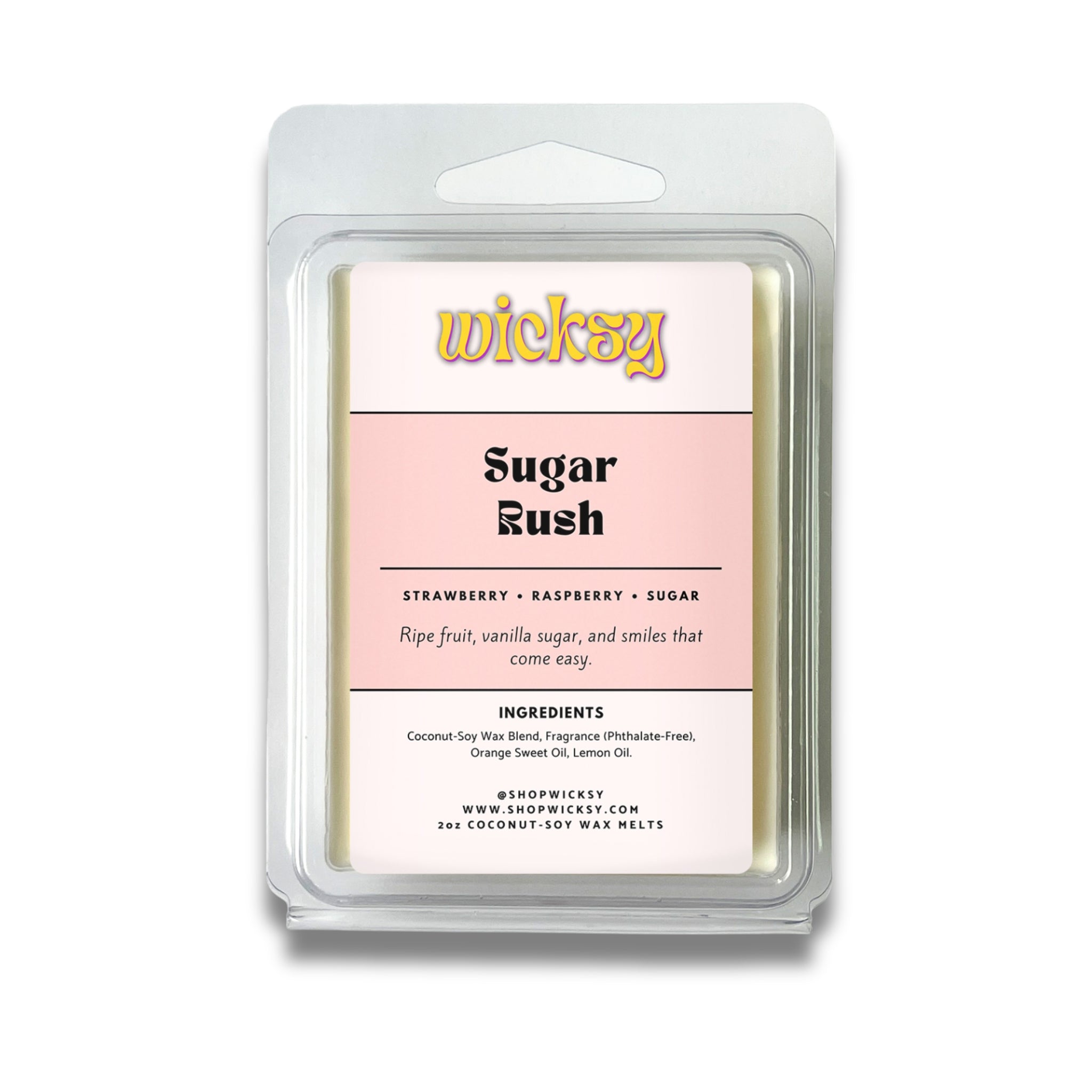 Wicksy 2oz Wax Melts | 60+ Scents | Flame-Free Coconut-Soy, Clean Fragrance