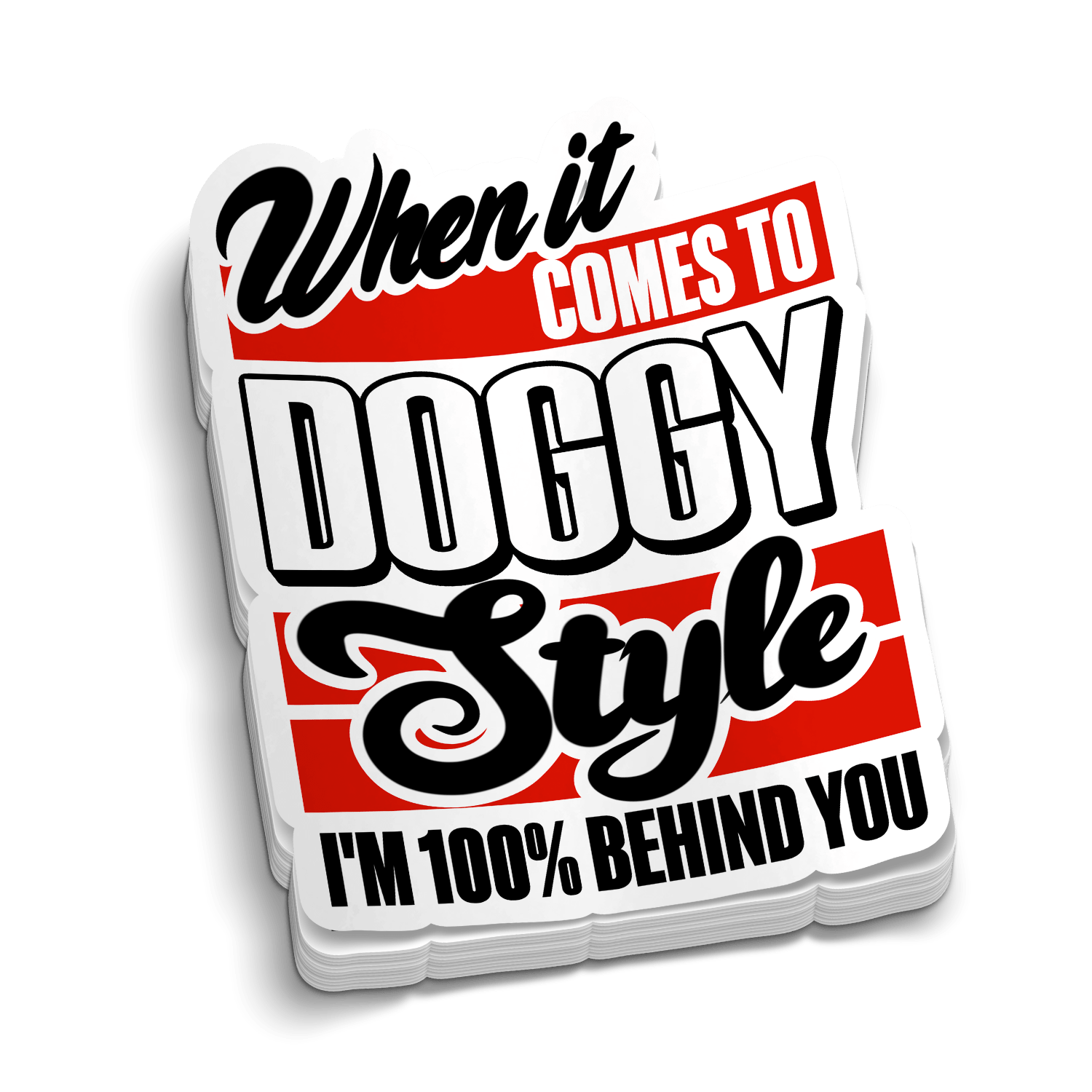 Behind You — Funny Blue Collar Hard Hat Vinyl Decal