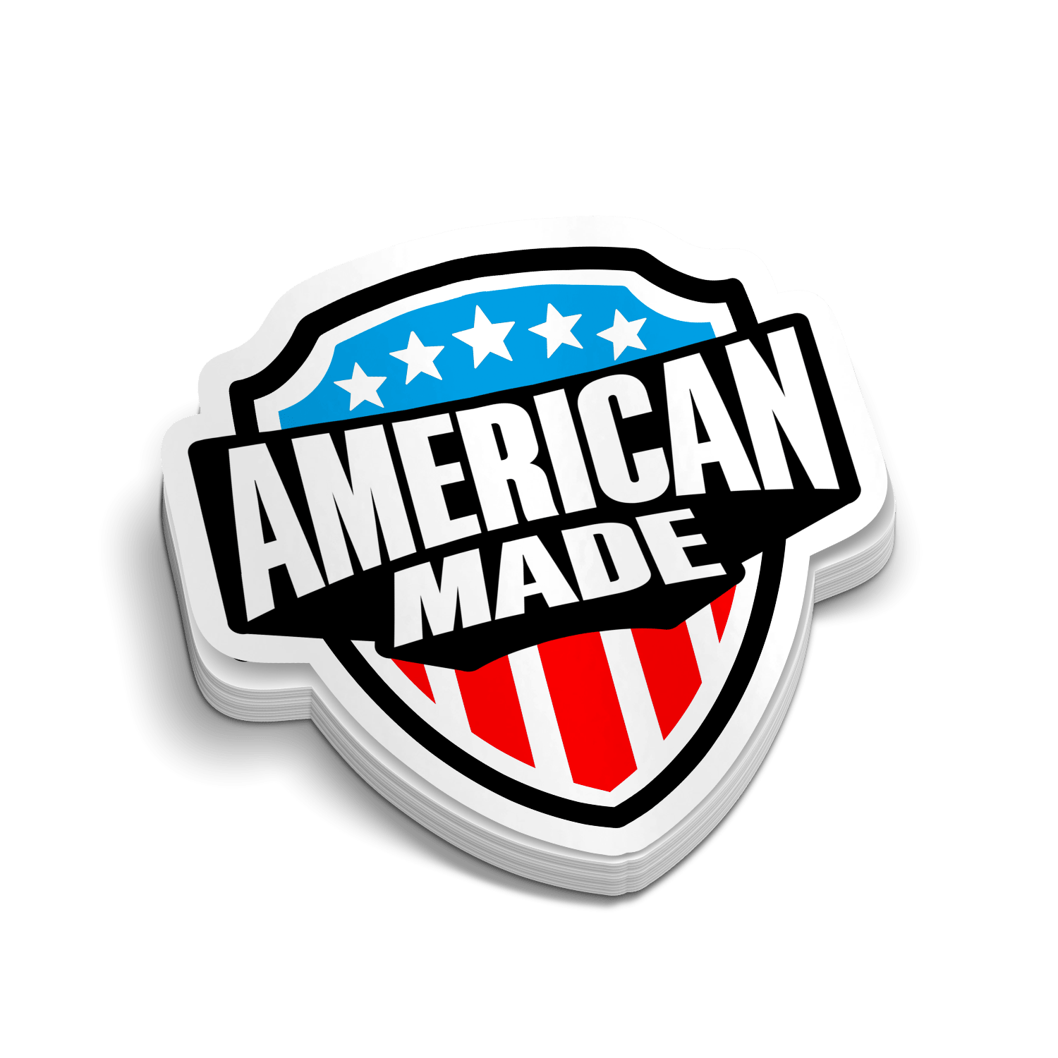 American Made — Patriotic Blue Collar Hard Hat Vinyl Decal