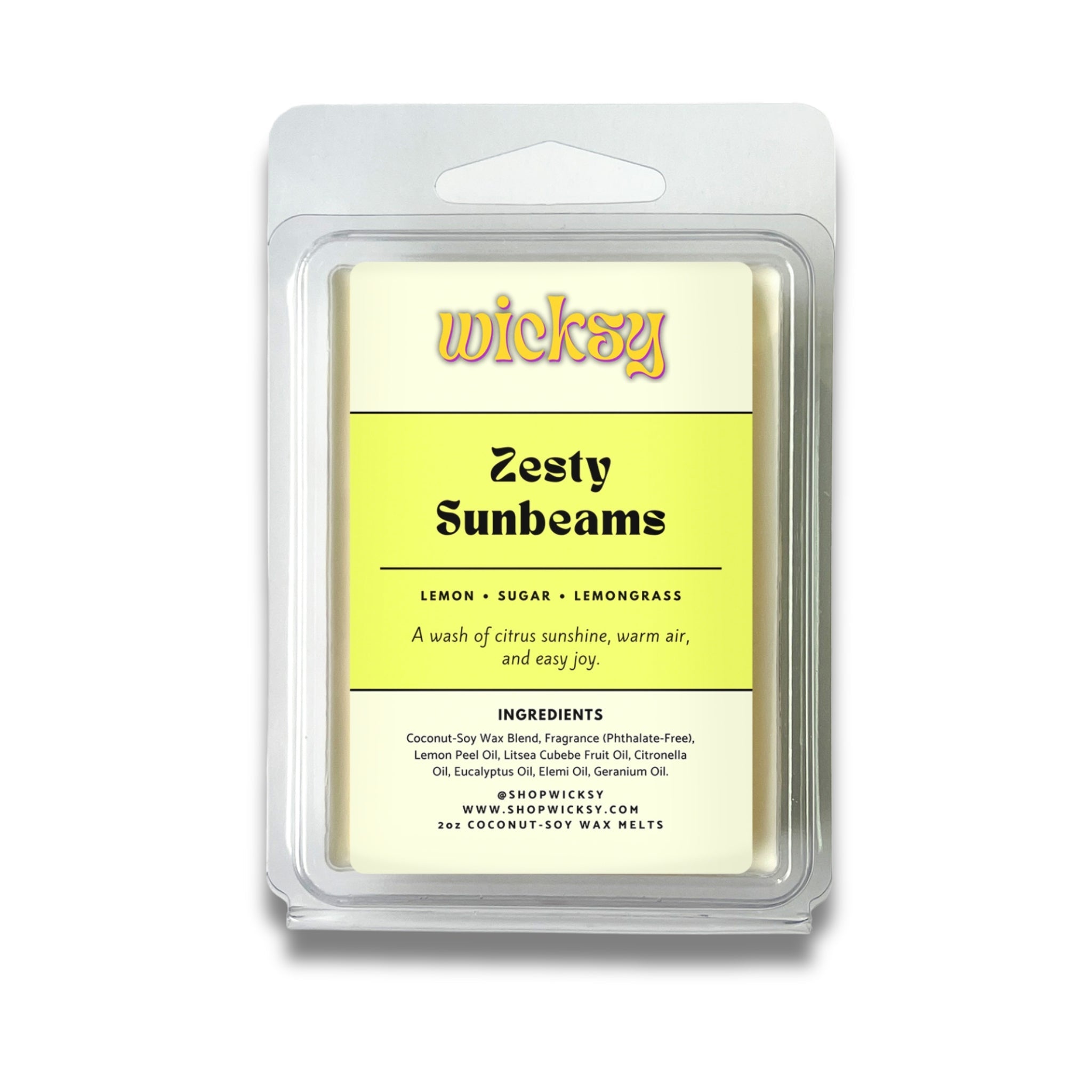 Wicksy 2oz Wax Melts | 60+ Scents | Flame-Free Coconut-Soy, Clean Fragrance