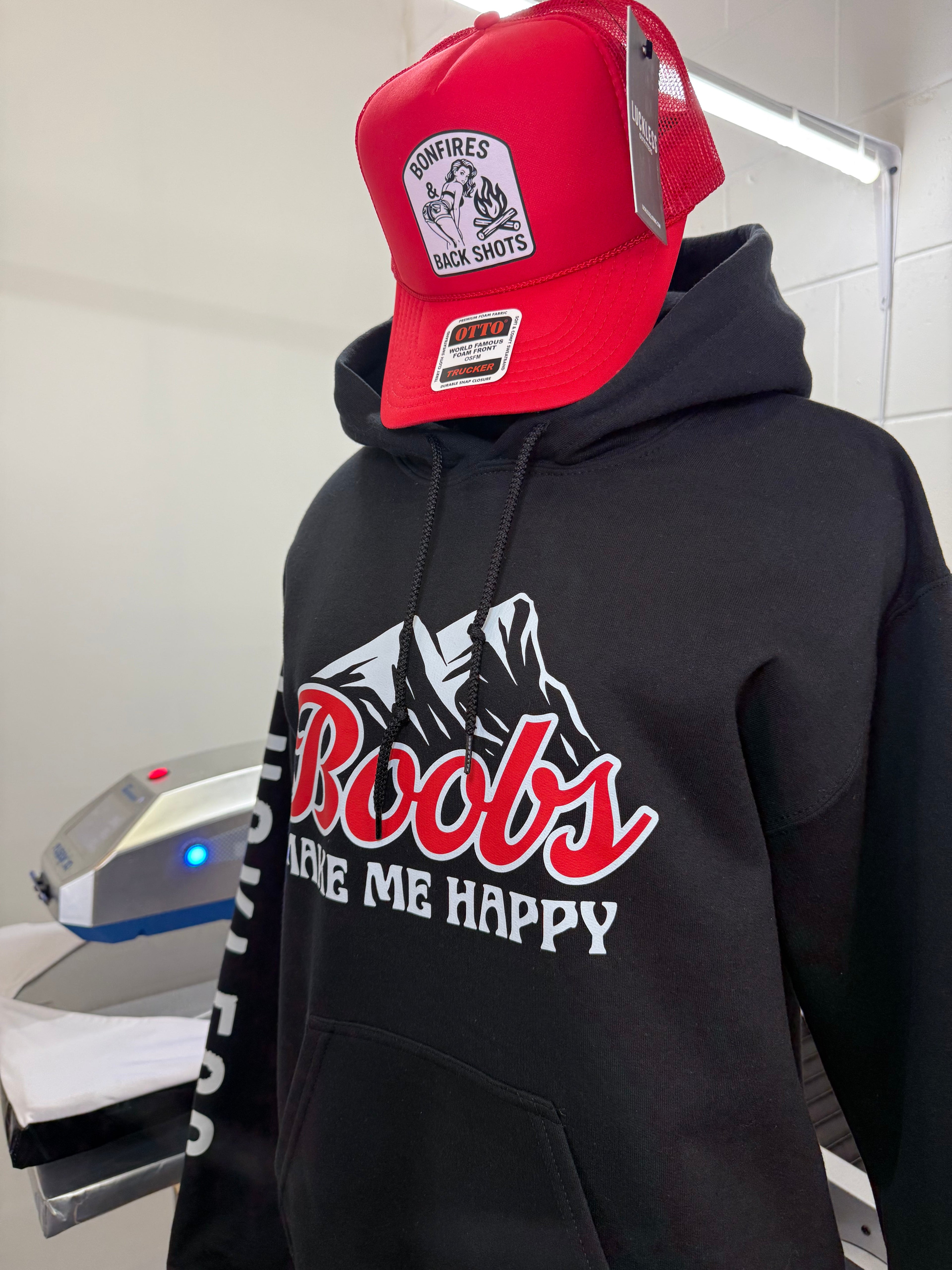 Luckless Outfitters Make Me Happy Hoodie | Heavyweight Fleece | Unisex | SM–5XL