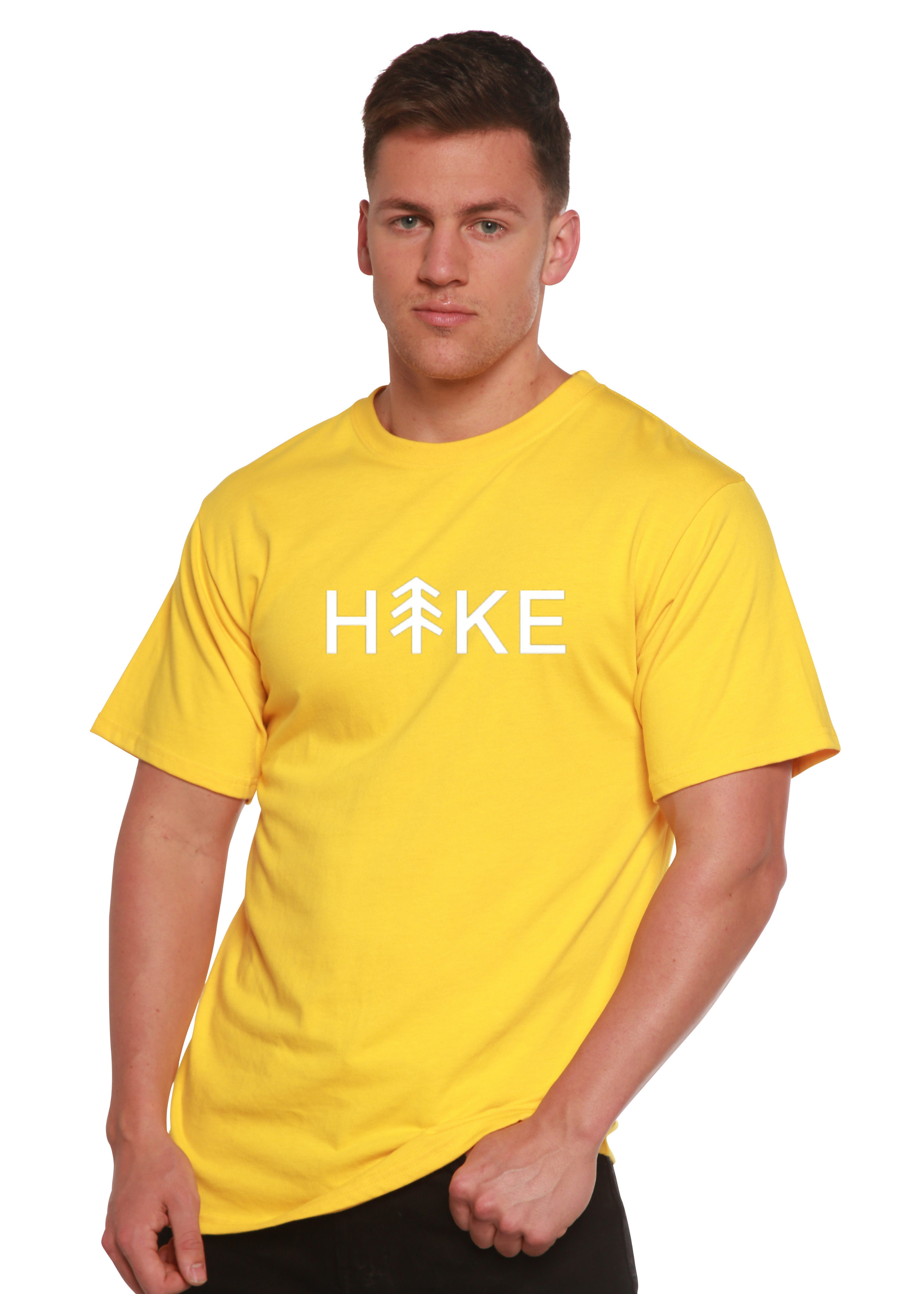 Hike Men's Bamboo Graphic Tee | 70% Bamboo/Cotton | 15 Colors | S–XXL