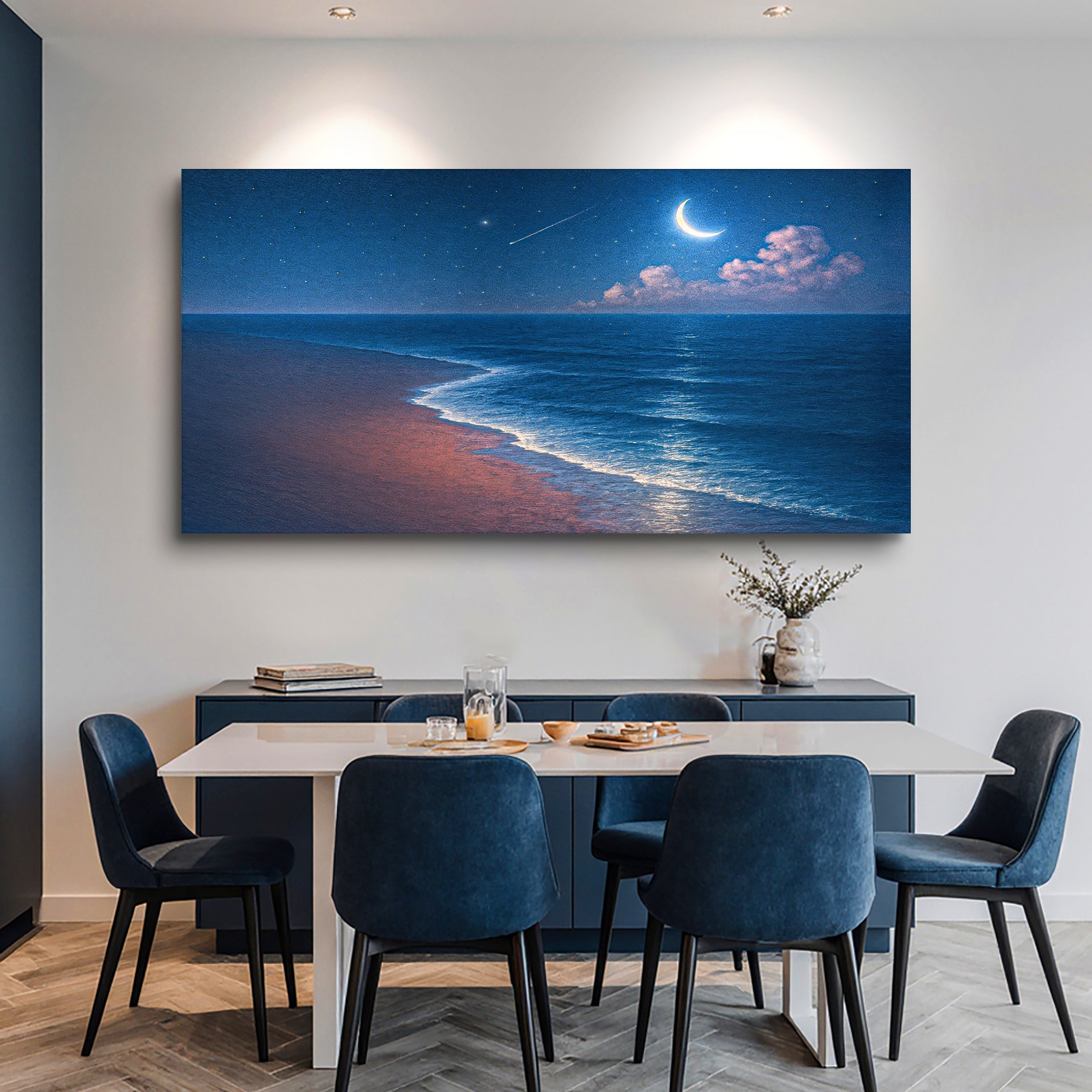 Beach Shoreline Coastal Canvas Wall Art | Handcrafted | 3 Sizes | Ready to Hang