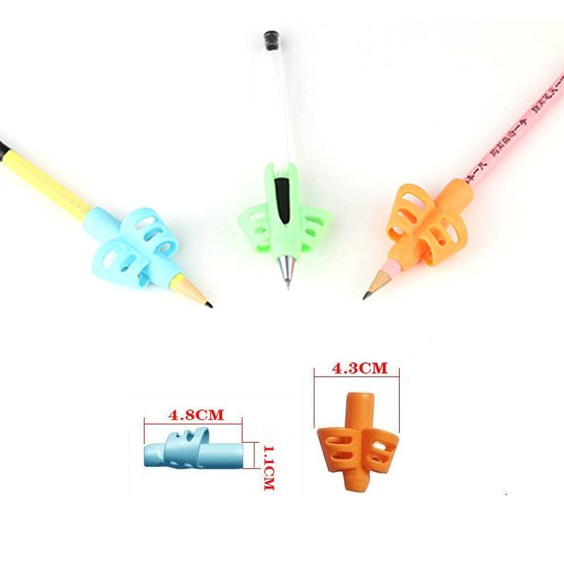 Silicone Pencil Grips for Kids | 3-Pack Writing Correction Tool for Children & Adults