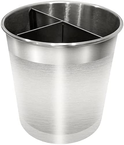 Cooler Kitchen Extra Großer Utensilienhalter | 17,8 cm drehbarer Bestecktopf mit Teiler | Spülmaschinenfest
