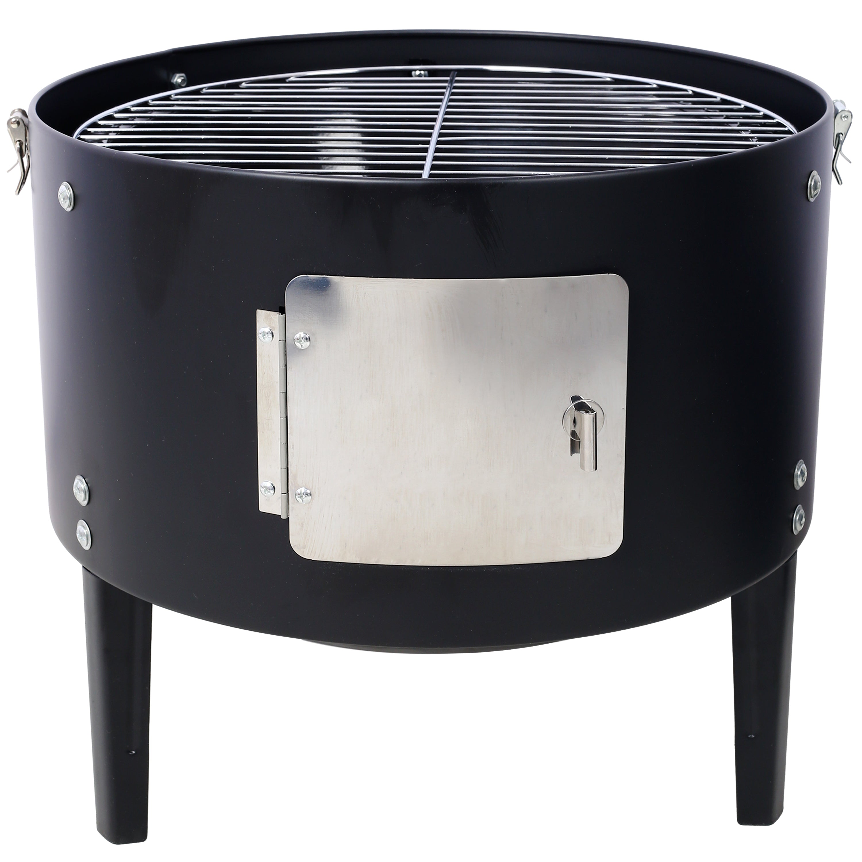 17-Inch Heavy Duty Steel Charcoal Smoker Grill – Black