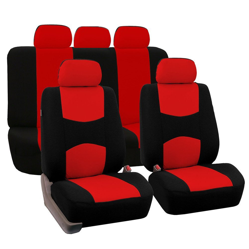 Universal Car Seat Covers Full Set | Bird's Eye Fabric | 8 Colors | 4-Seat