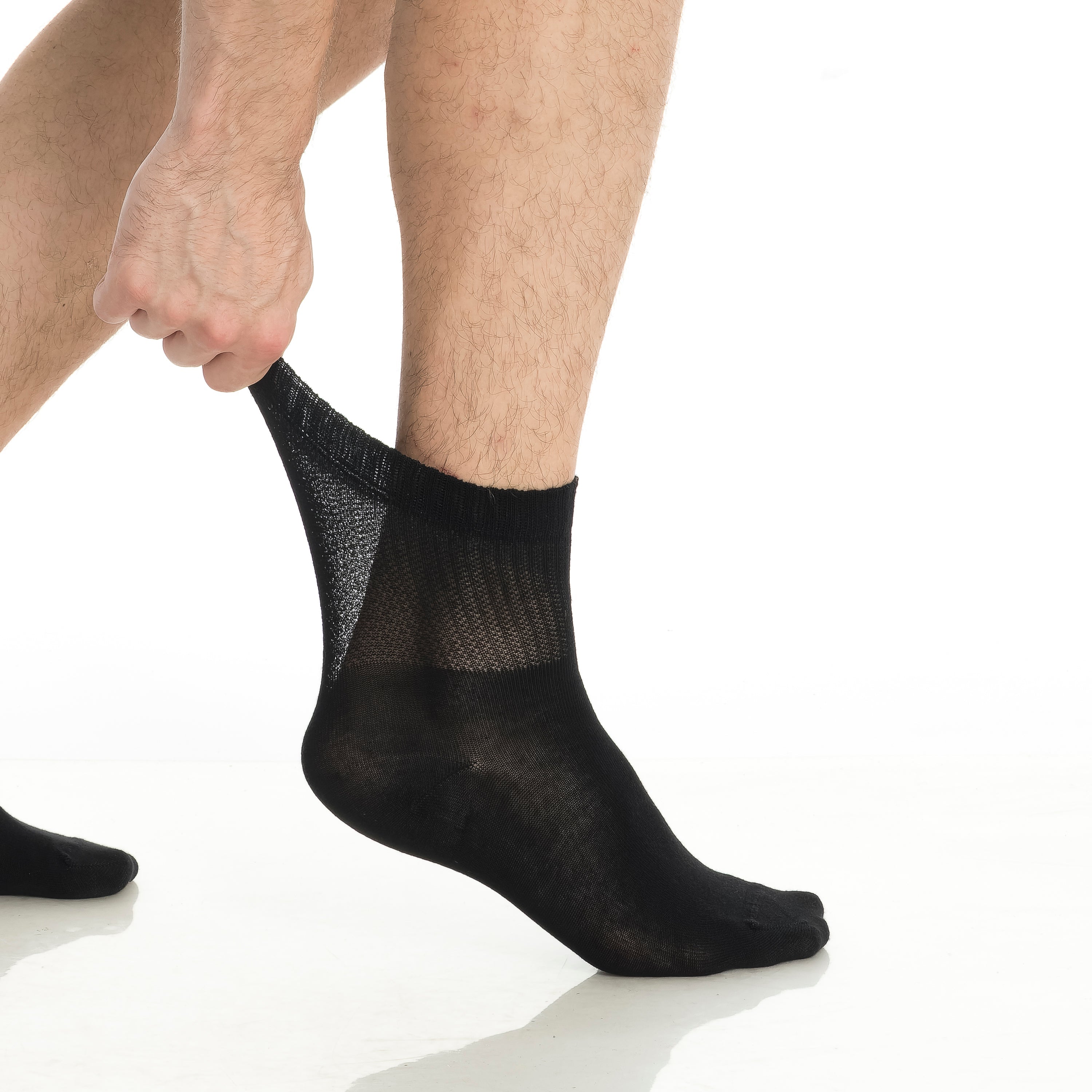 Diabetiker-Bambus-Socken für Damen & Herren, knöchelhoch, 4er-Pack