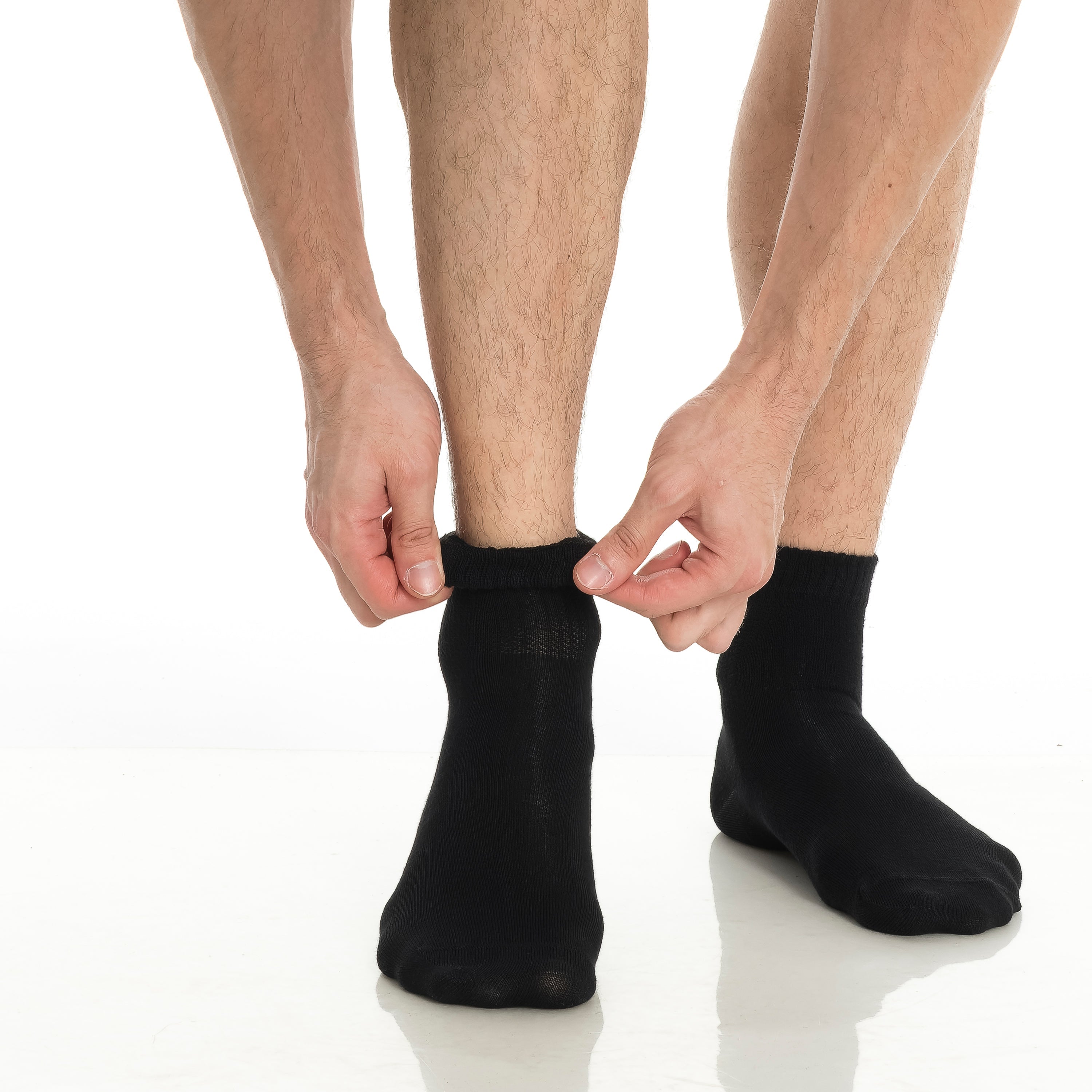Diabetiker-Bambus-Socken für Damen & Herren, knöchelhoch, 4er-Pack