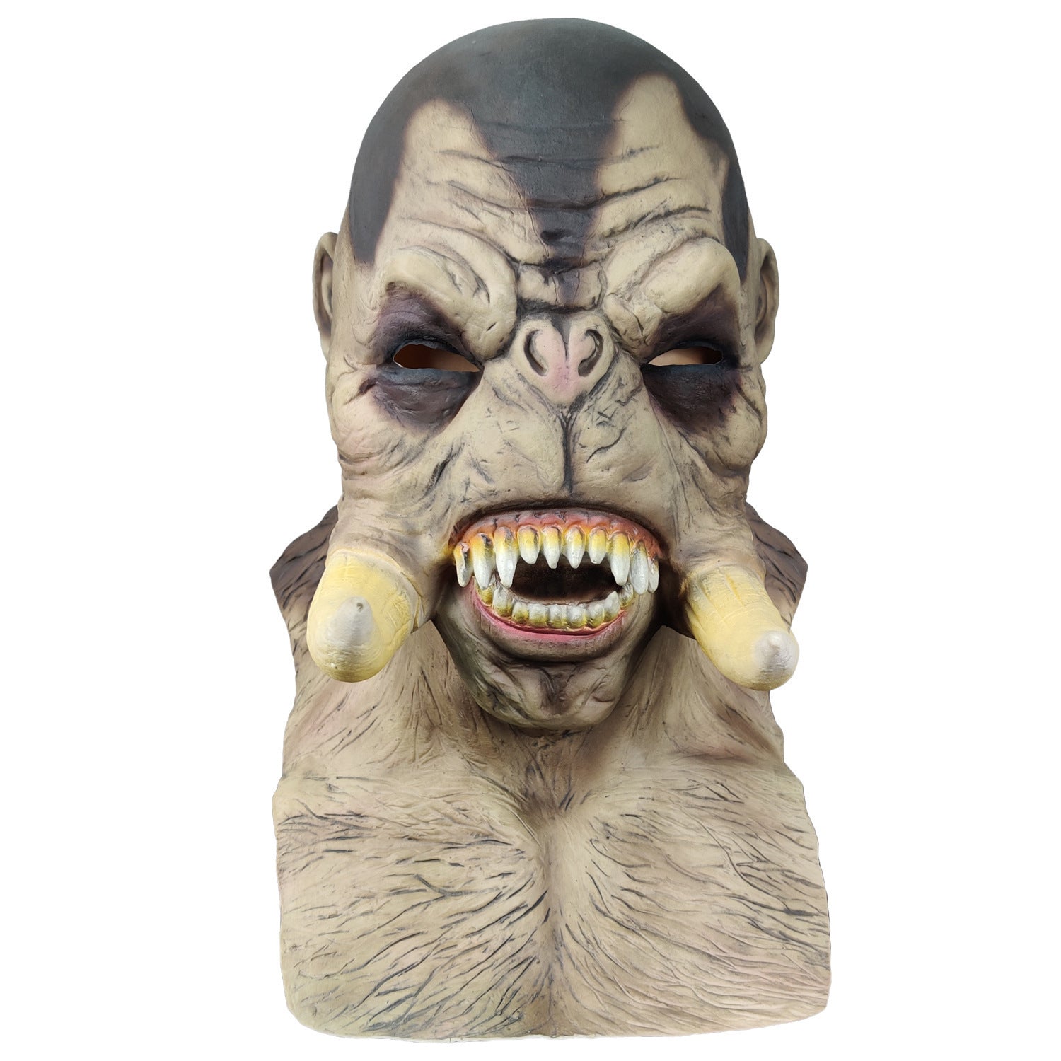 Halloween mask with a detailed design on a white background