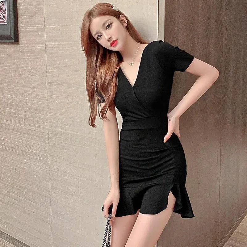 V-Neck High Waist Slimming Fishtail Dress – Women's Formal Dress
