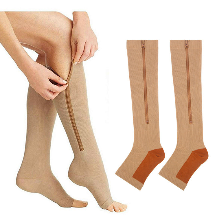 Graduated Compression Socks with Zipper – Medical-Grade Support for Performance & Recovery