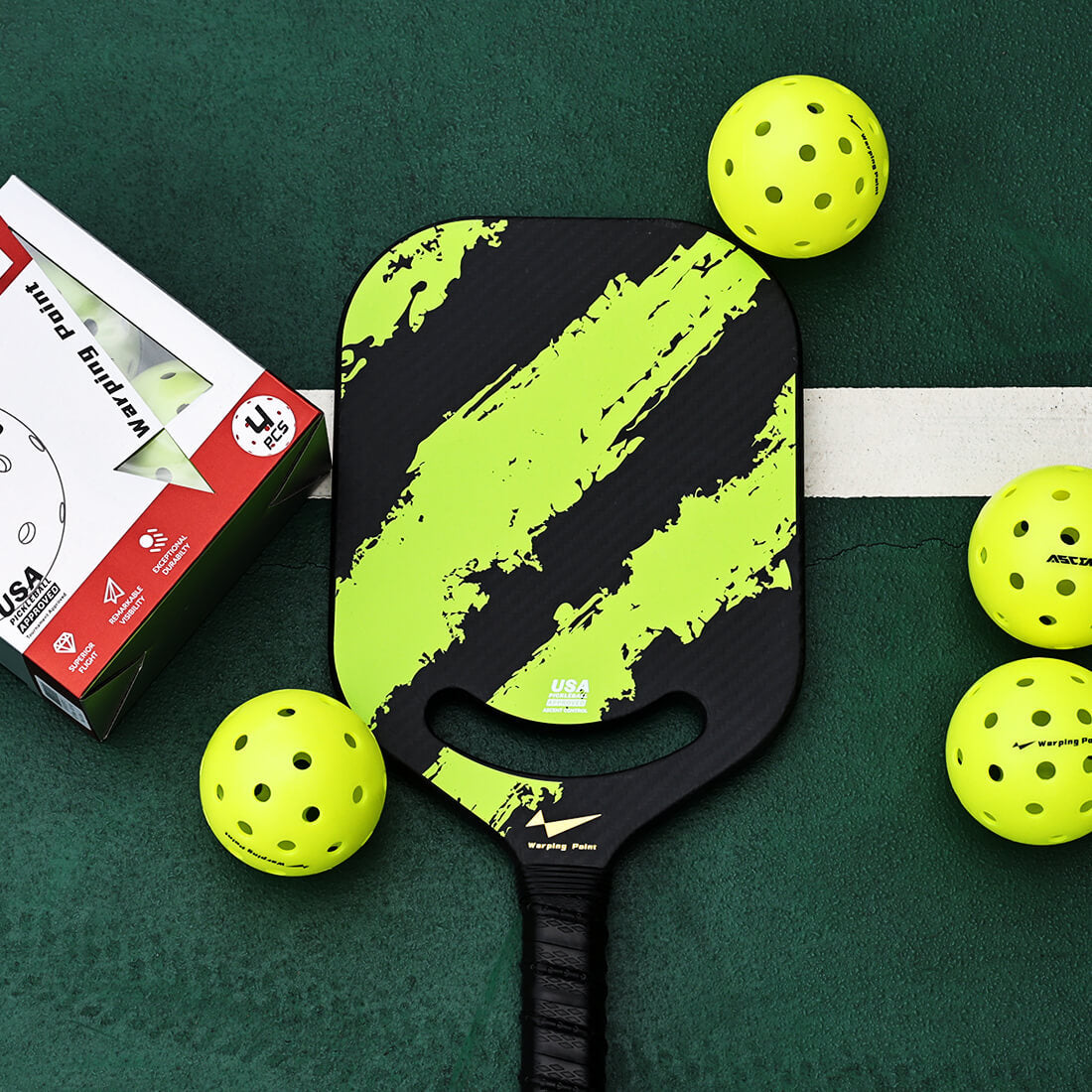 Ascent Tournament Pickleballs | USAPA-Certified Outdoor Pickleball Set (12-Pack)