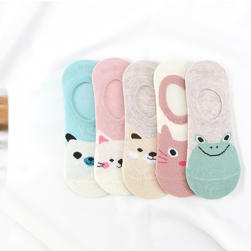 Women's Cartoon Socks – 5-Pack Low Cut Cotton Novelty Socks