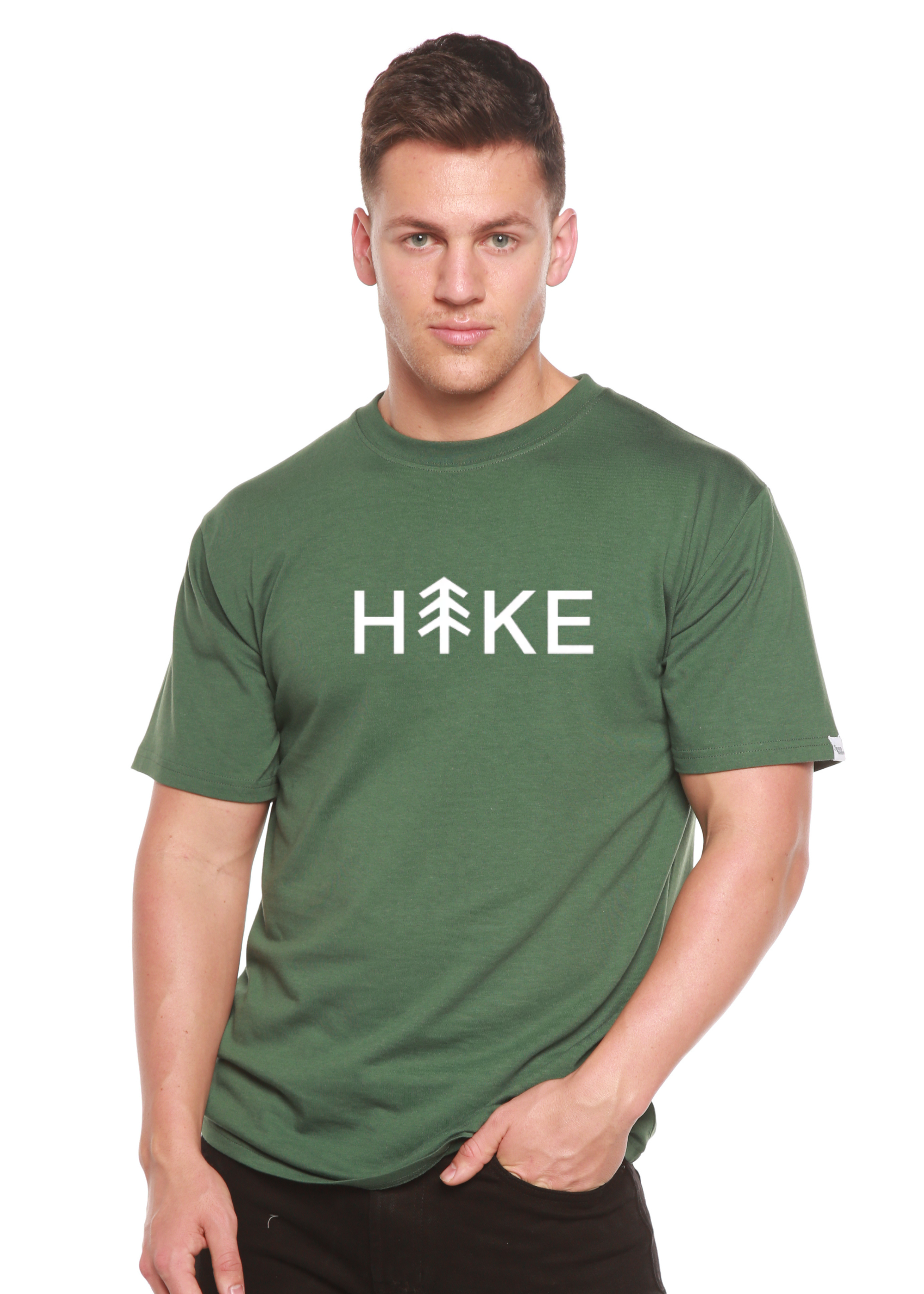 Hike Men's Bamboo Graphic Tee | 70% Bamboo/Cotton | 15 Colors | S–XXL