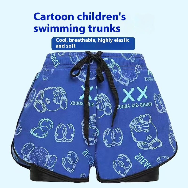 Men's Polyester Swim Trunks – Brief Style, Sizes L–4XL