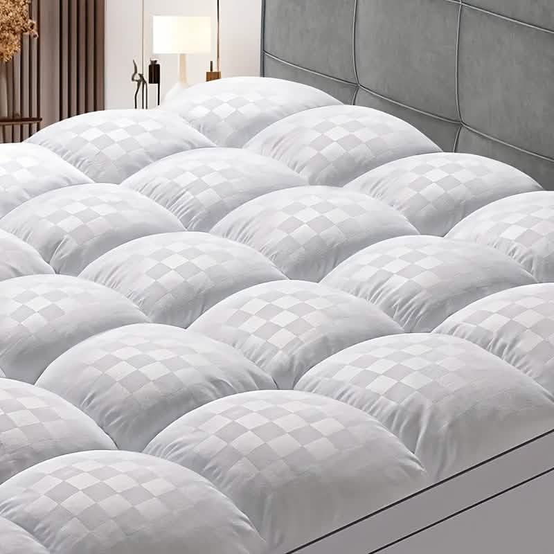 Extra Thick Mattress Topper — 1200GSM Cotton Fill, Cooling, 8–21" Deep Pockets | Twin–Cal King