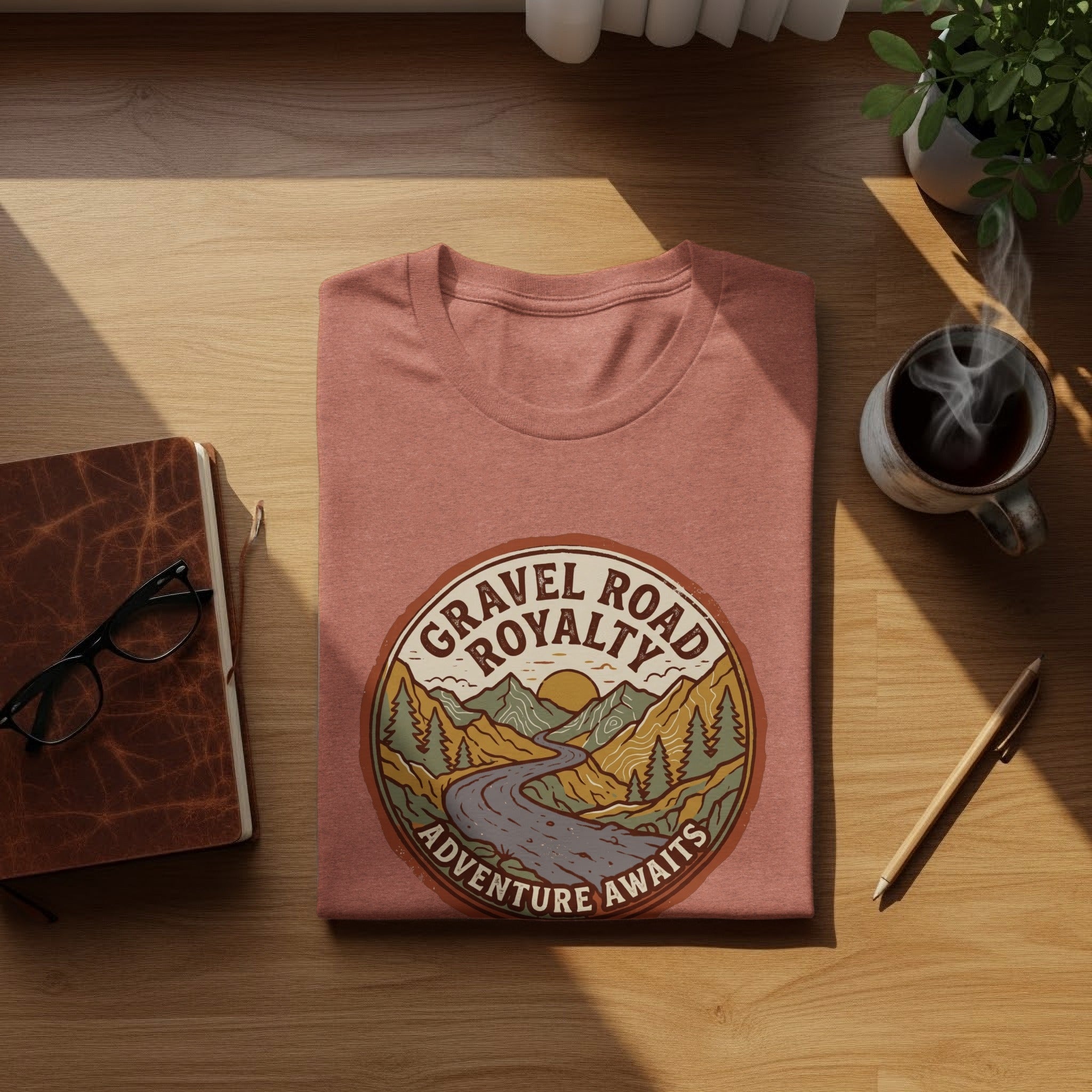 Gravel Road Royalty – Vintage Adventure Graphic T-Shirt