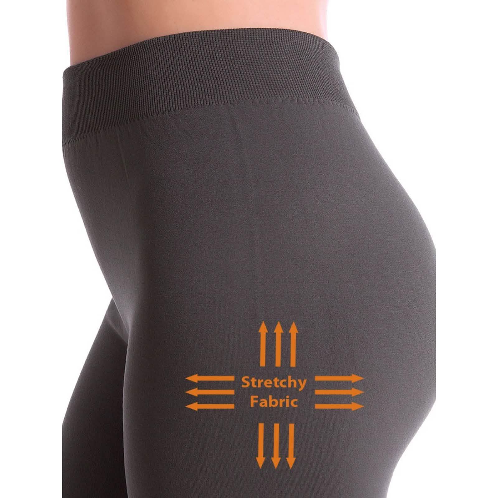 Women's Premium Fleece-Lined Leggings | 5-Pack | 3 Lengths | Regular & Plus Sizes