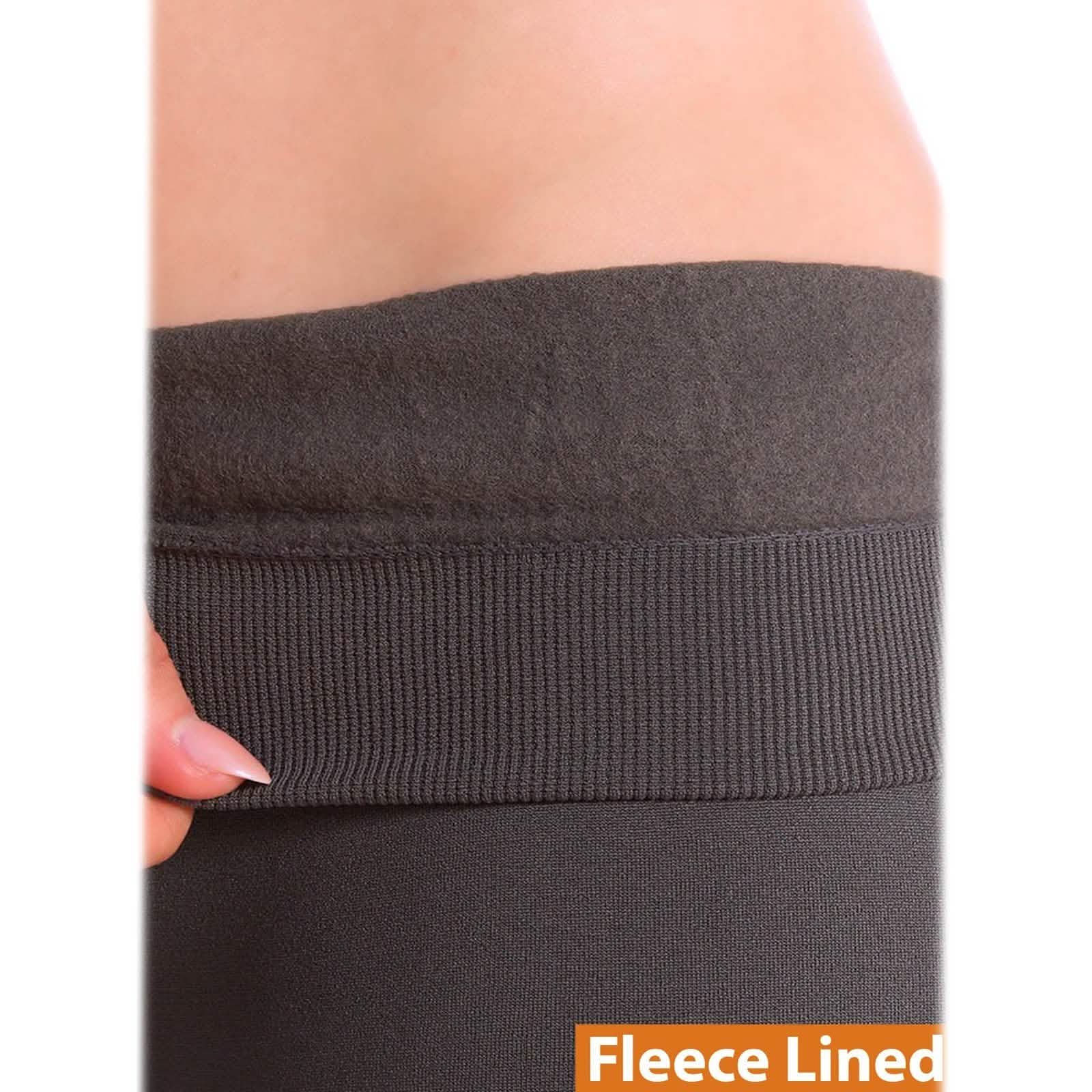 Women's Premium Fleece-Lined Leggings | 5-Pack | 3 Lengths | Regular & Plus Sizes
