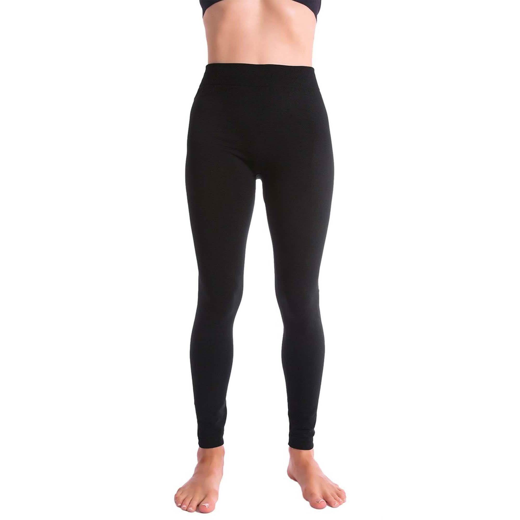 Women's Premium Fleece-Lined Leggings | 5-Pack | 3 Lengths | Regular & Plus Sizes