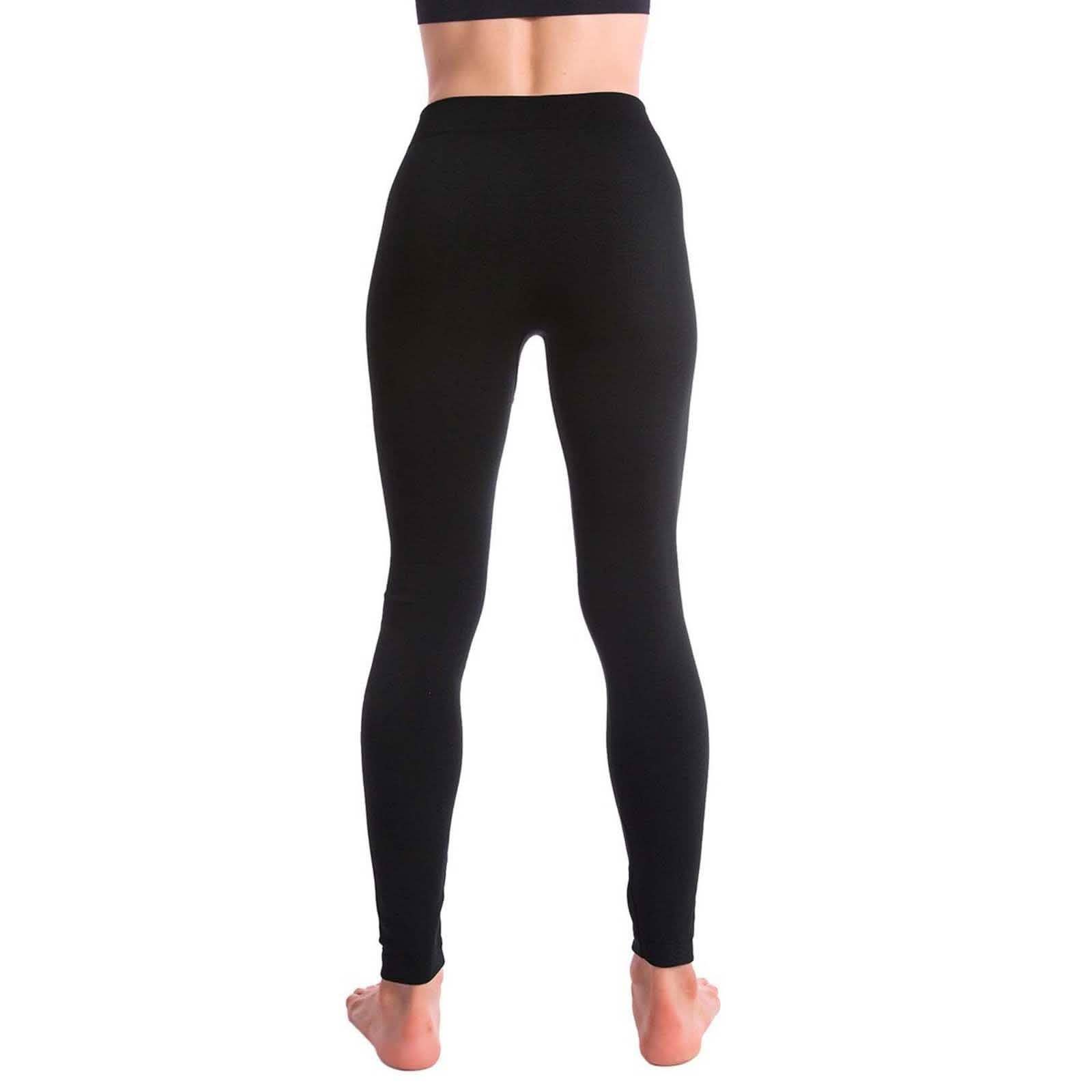 Women's Premium Fleece-Lined Leggings | 5-Pack | 3 Lengths | Regular & Plus Sizes