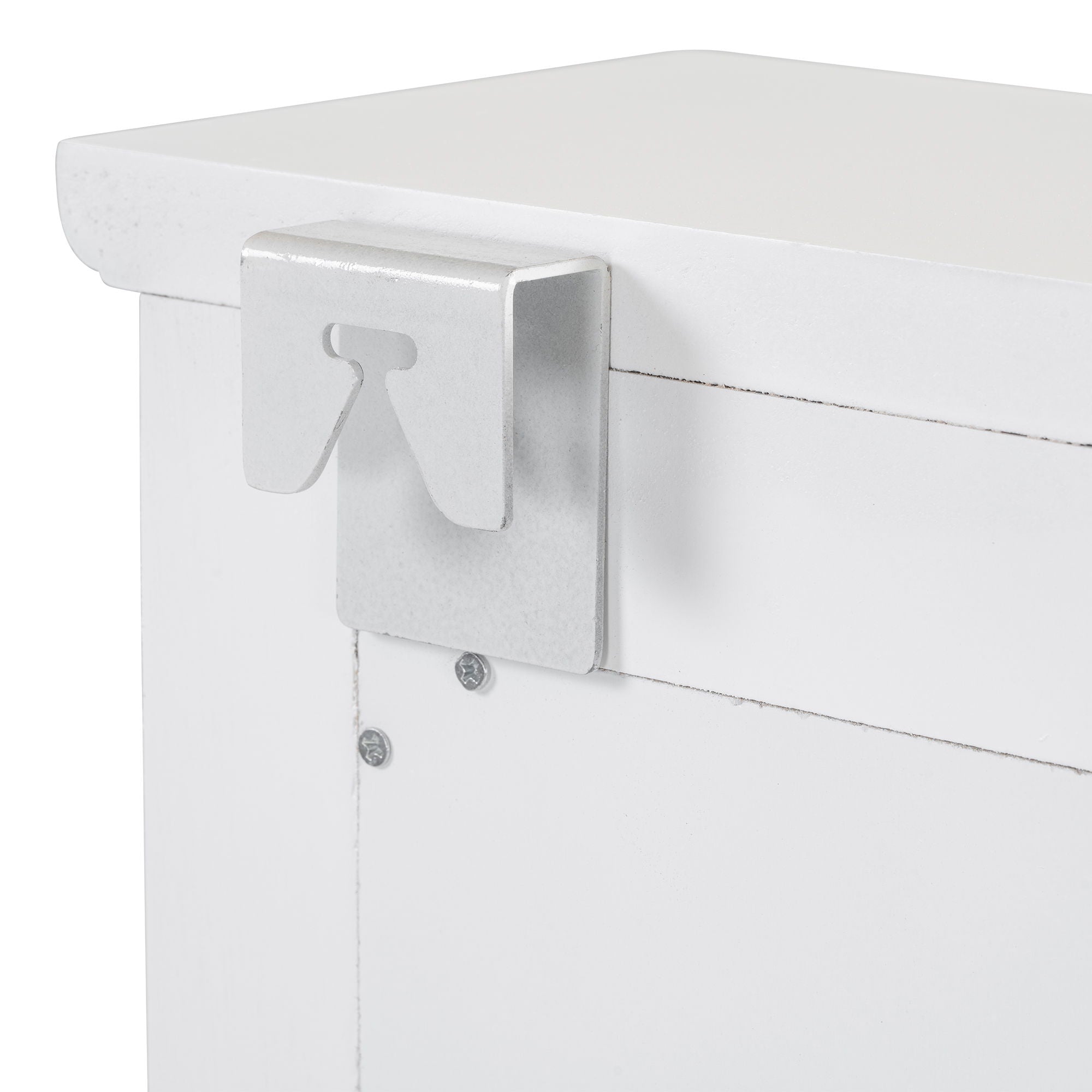 Floating Makeup Vanity with Mirror | Wall-Mounted Storage Organizer – White