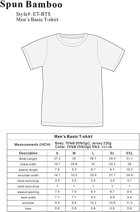 Men's Contrast Stitch Bamboo Crew Neck Tee | Final Sale | 3 Colors | S–XXL