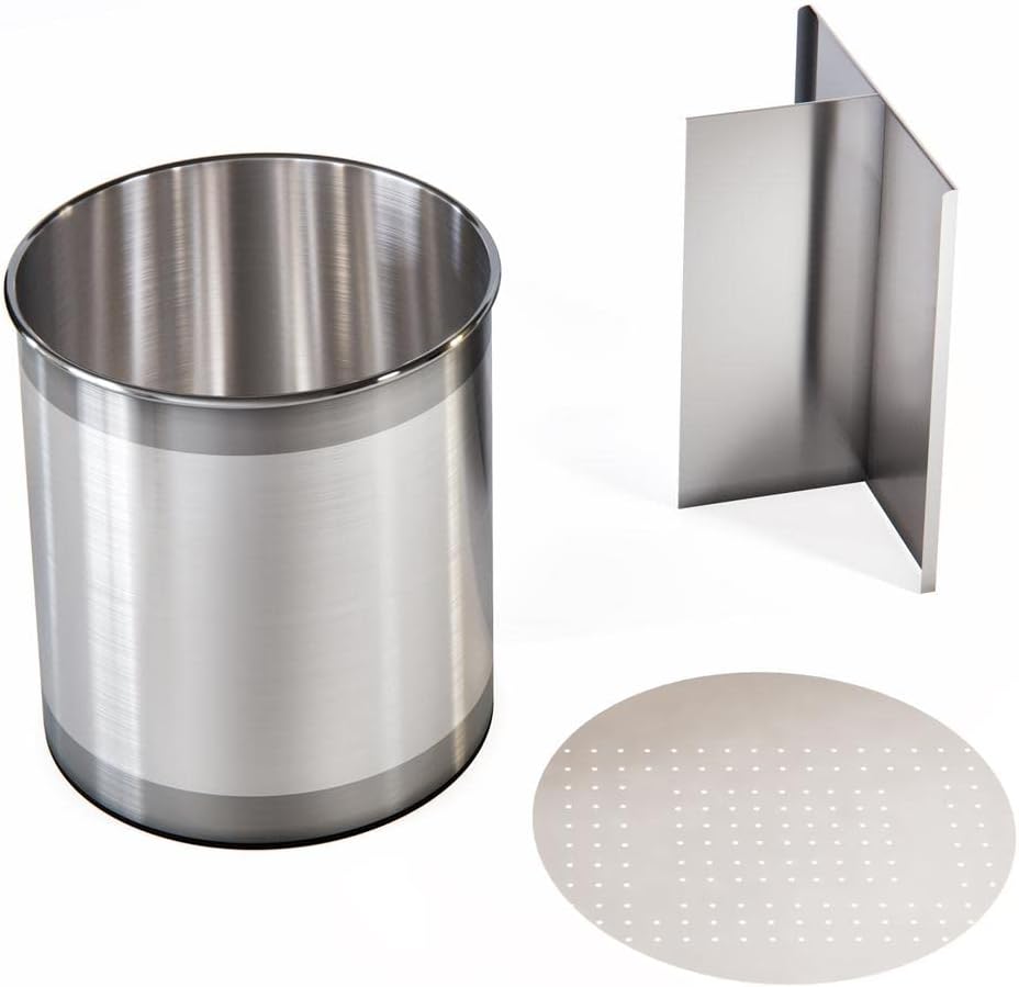 Cooler Kitchen Extra Großer Utensilienhalter | 17,8 cm drehbarer Bestecktopf mit Teiler | Spülmaschinenfest