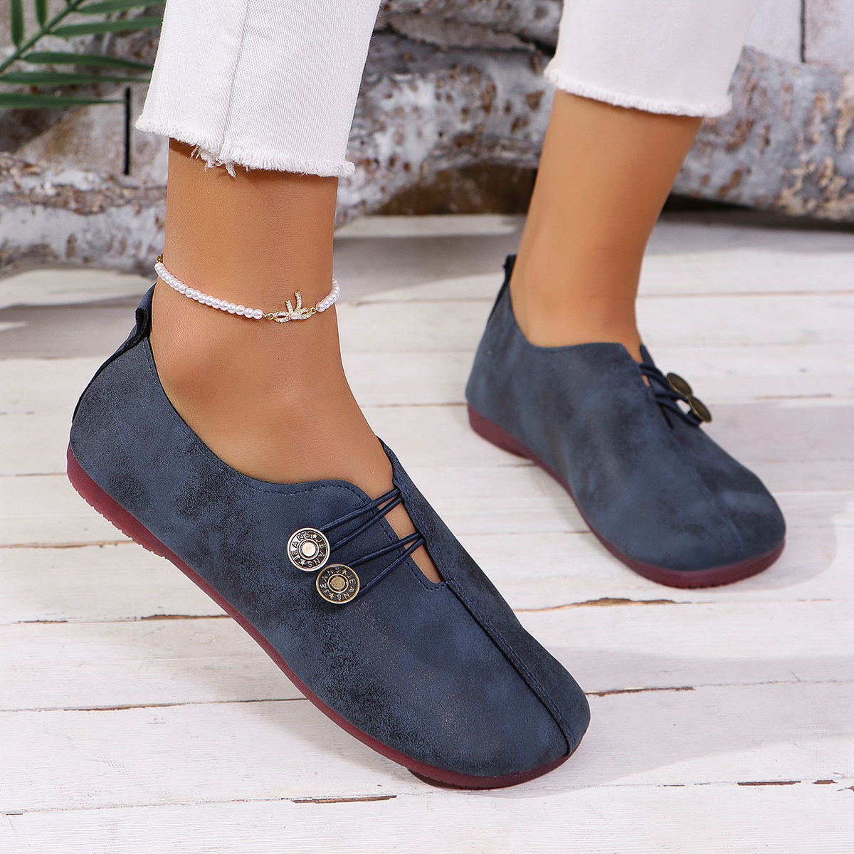 Women's Square-Toe Slip-On Flat Shoes – 6 Colors | Sizes 36–43